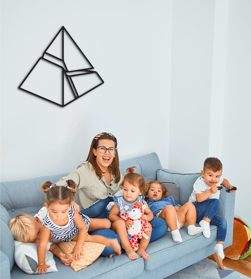 Modern Geometric Wood Wall Art: Laser Cut Home Decor