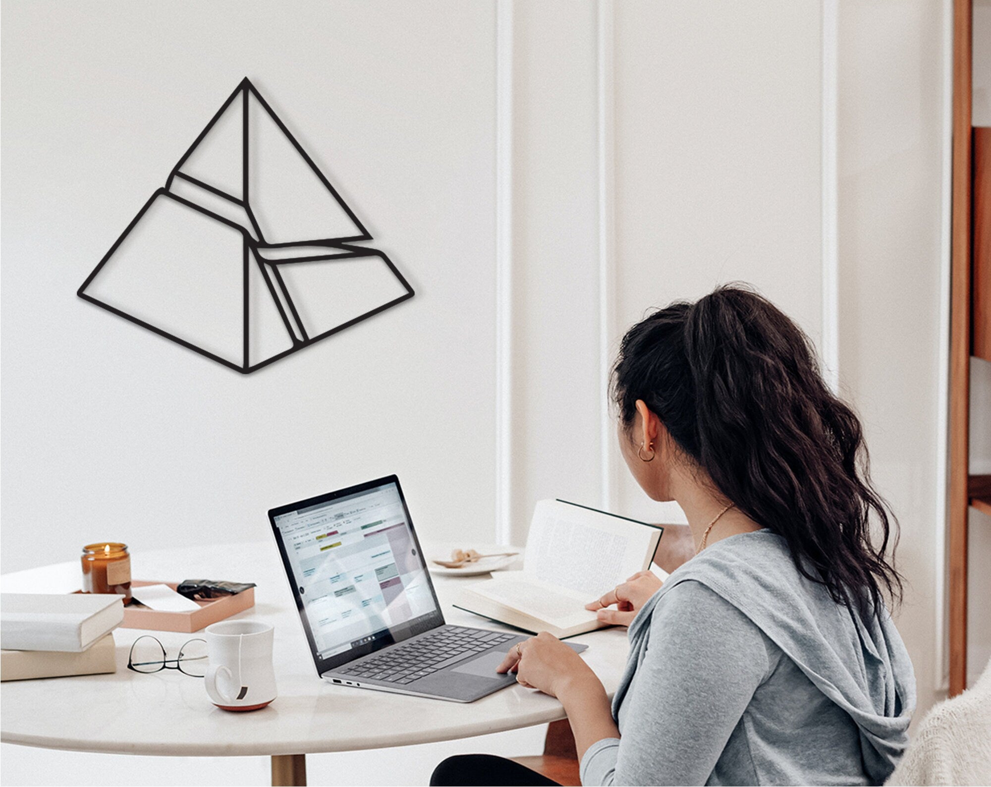 Modern Geometric Wood Wall Art: Laser Cut Home Decor
