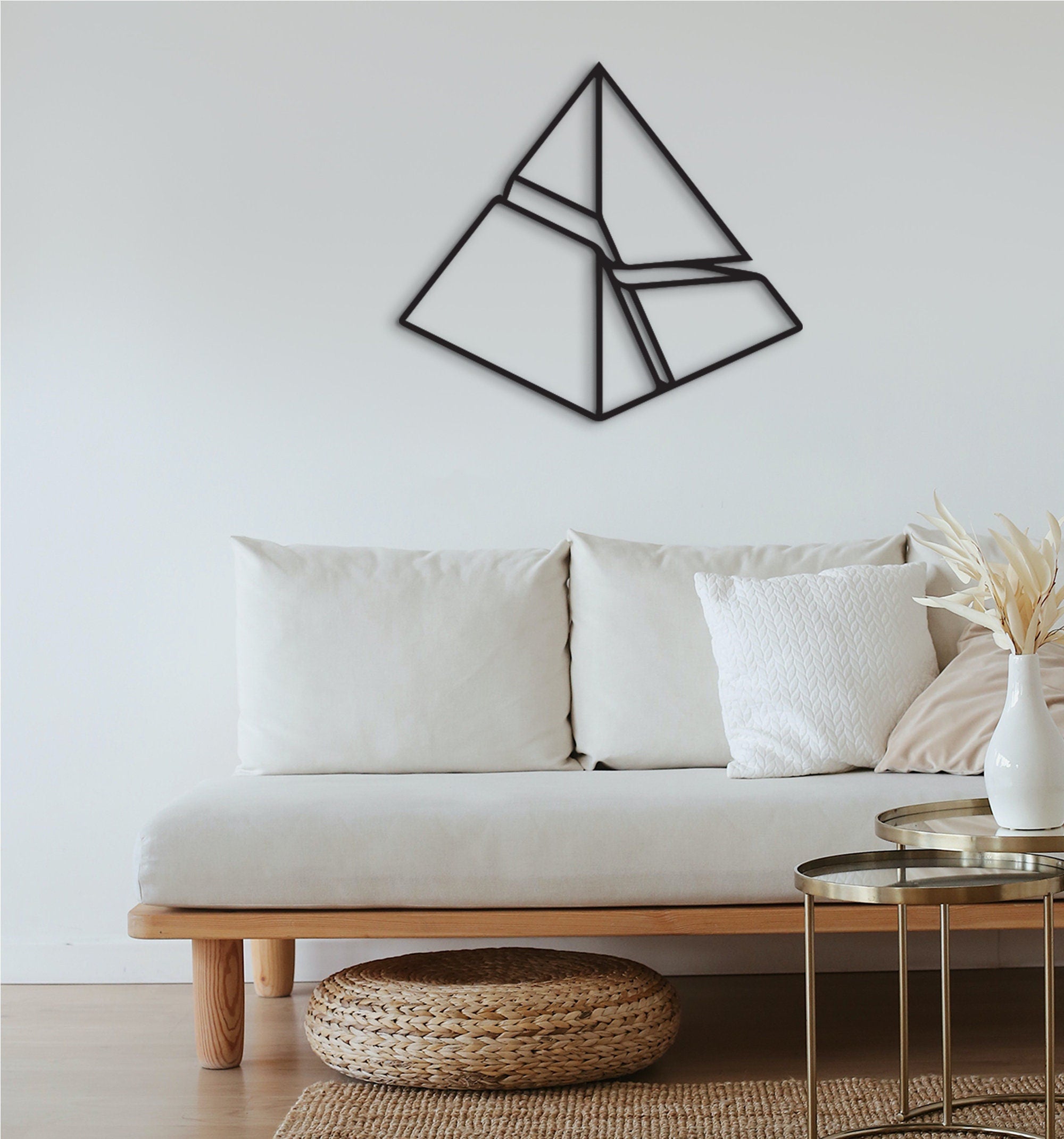 Modern Geometric Wood Wall Art: Laser Cut Home Decor
