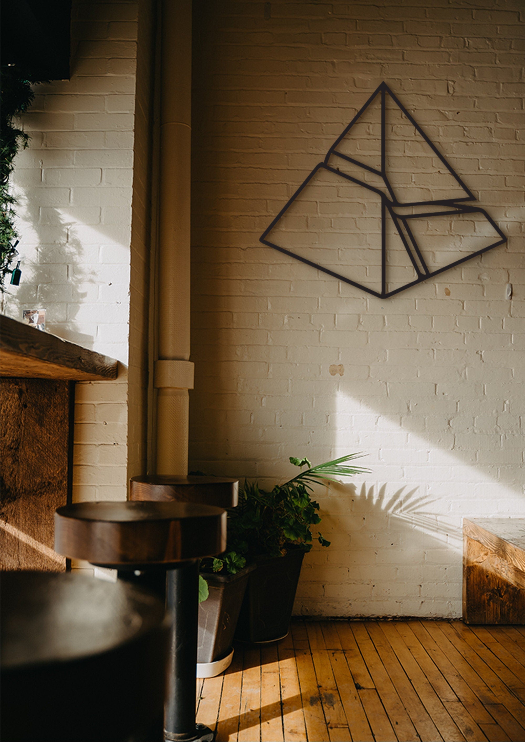 Modern Geometric Wood Wall Art: Laser Cut Home Decor