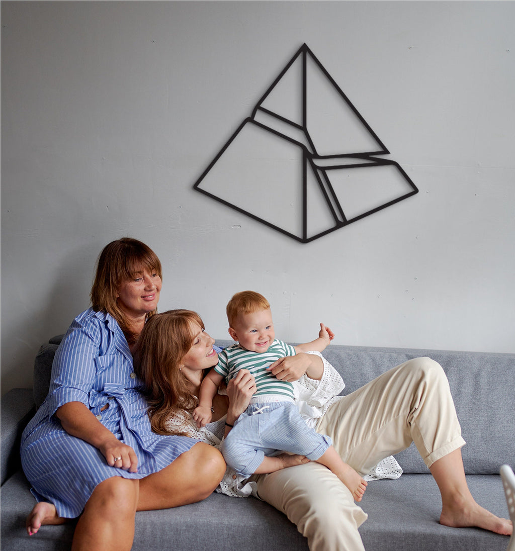 Modern Geometric Wood Wall Art: Laser Cut Home Decor