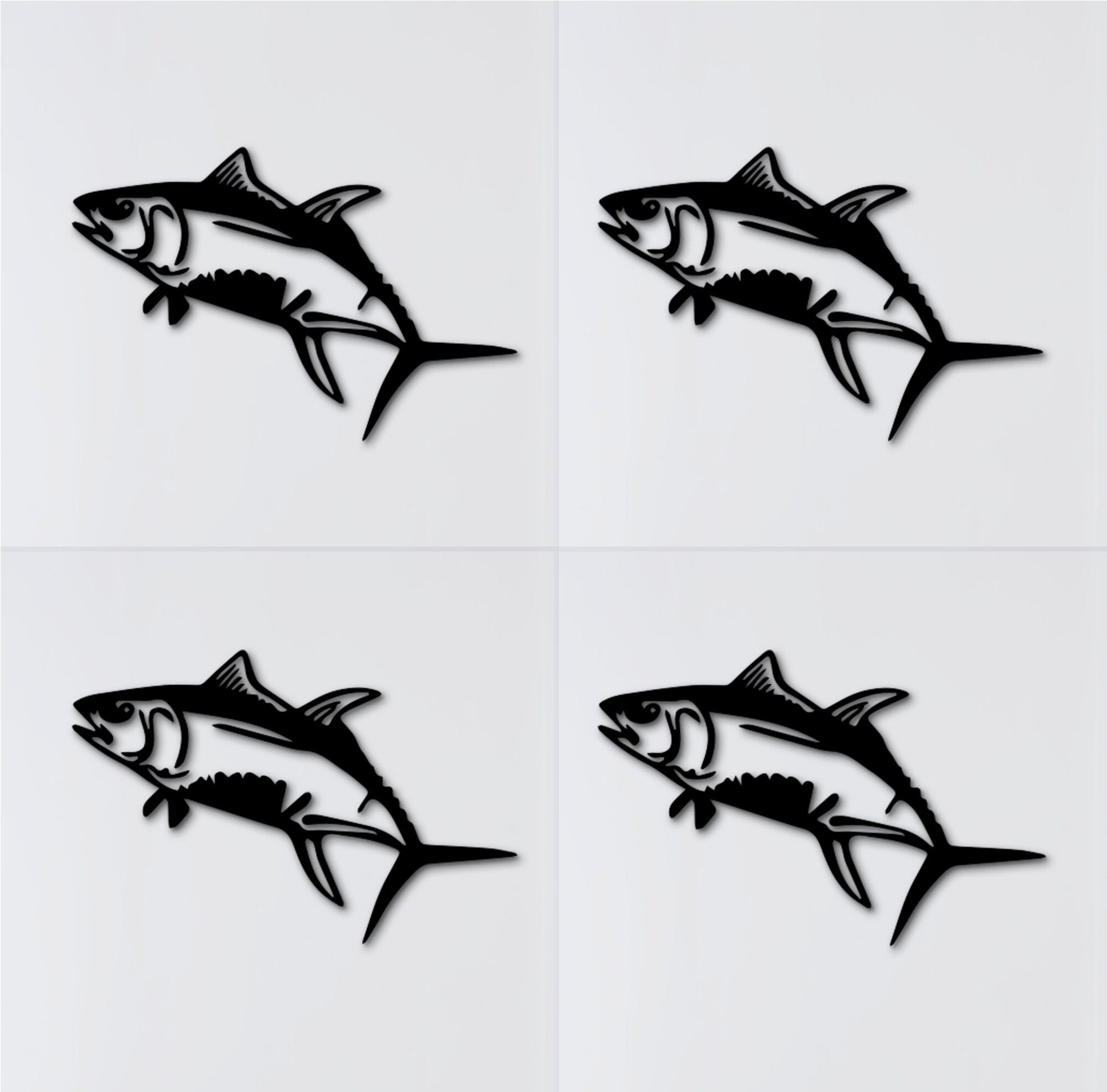 Carp Fish Wood Wall Art: Geometric Angler Gift
