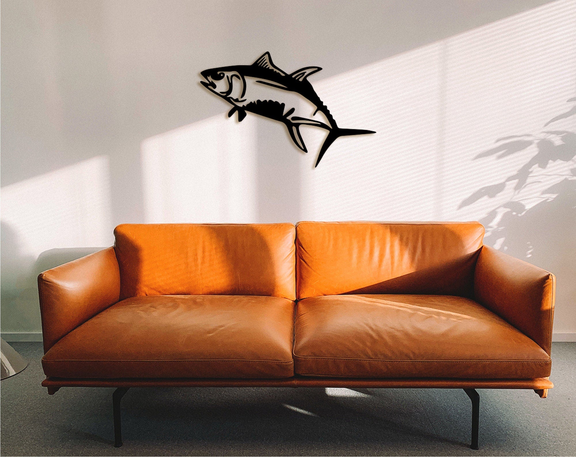 Carp Fish Wood Wall Art: Geometric Angler Gift