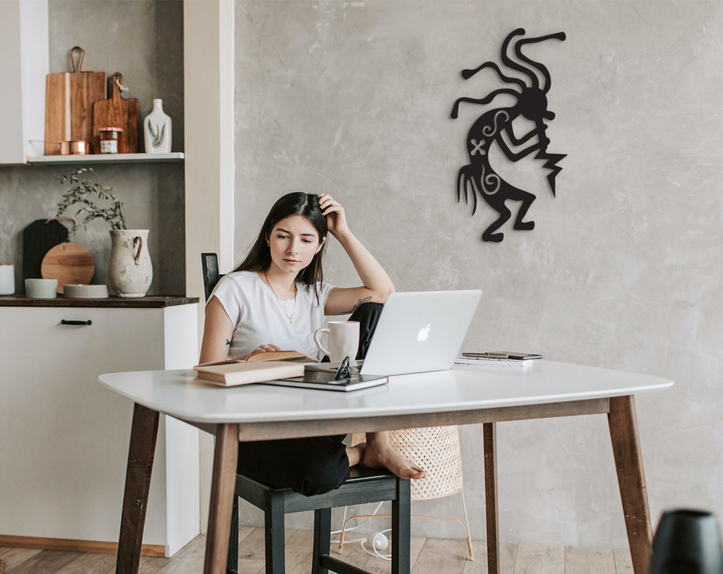 Kokopelli Flute Player Wood Wall Art: Southwestern Decor