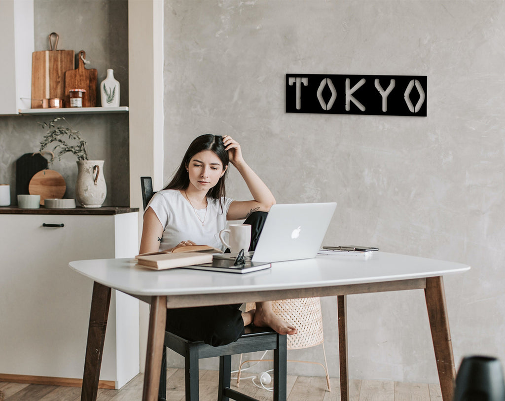 Tokyo Wood City Sign: 3D Shadow Wall Art