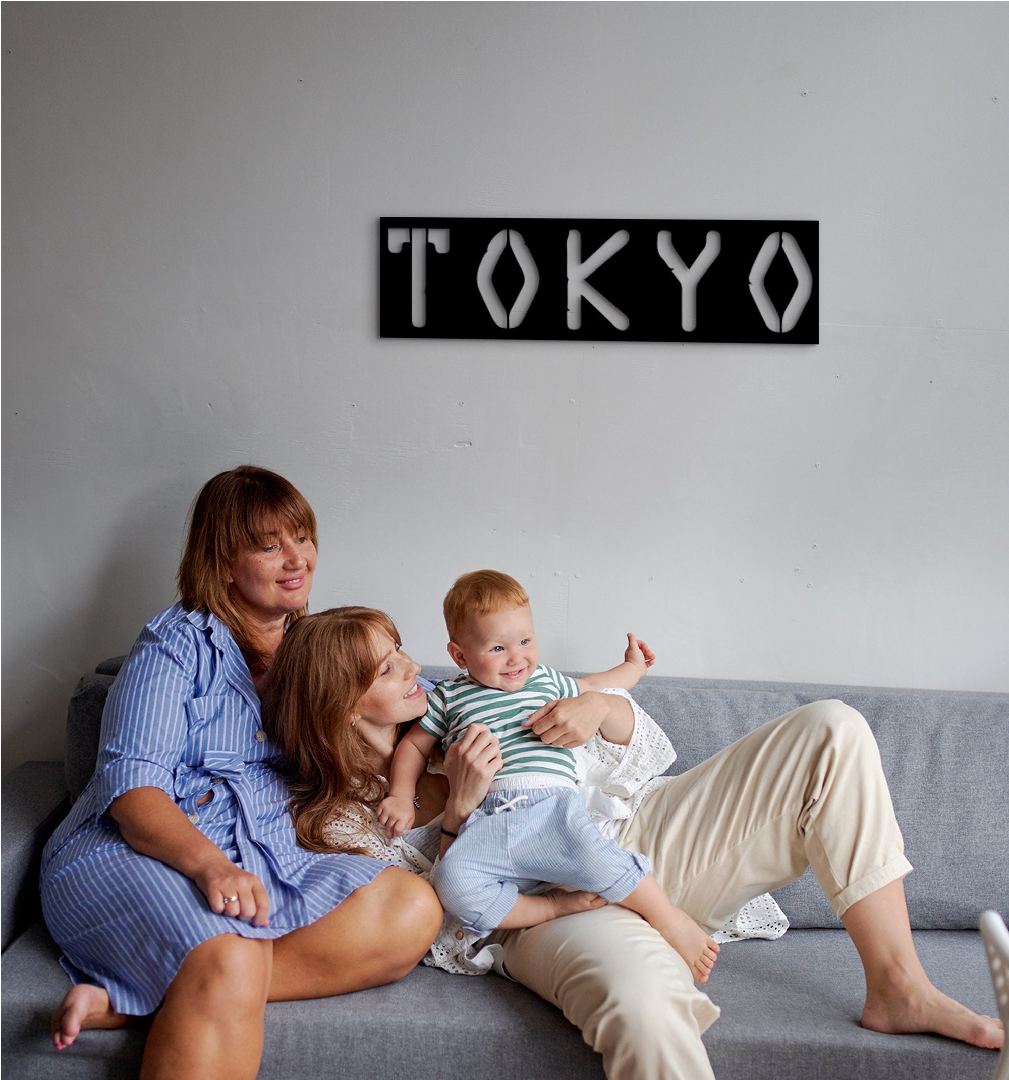 Tokyo Wood City Sign: 3D Shadow Wall Art