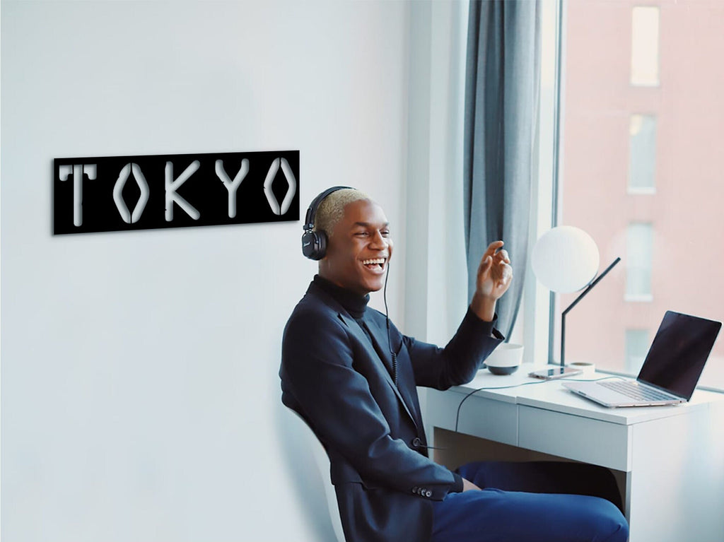 Tokyo Wood City Sign: 3D Shadow Wall Art