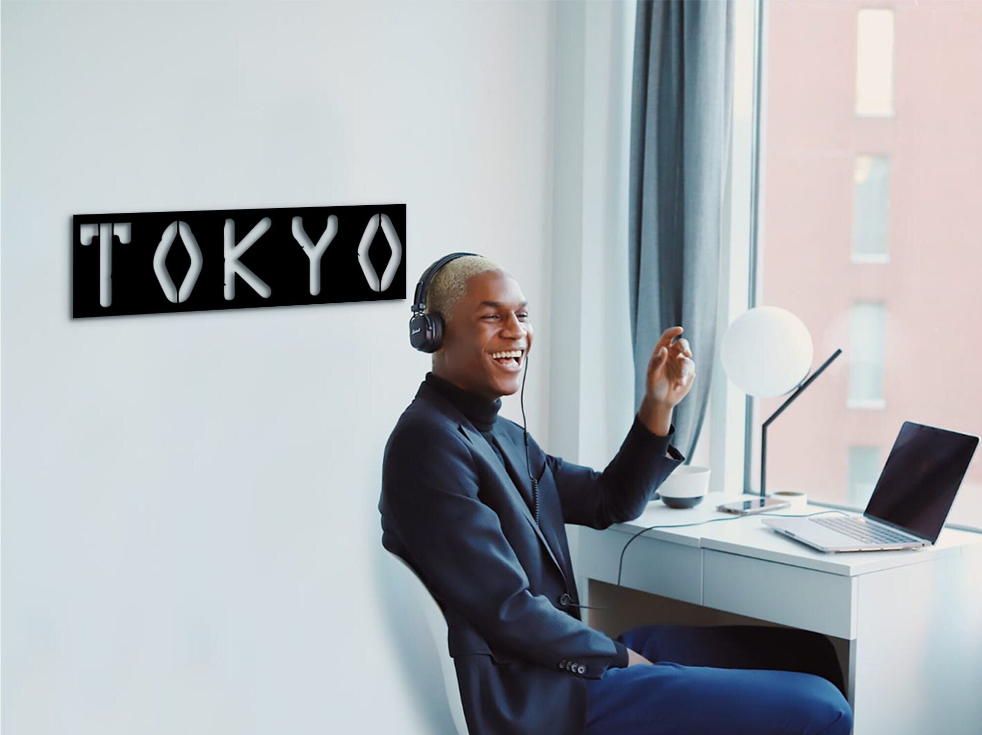 Tokyo Wood City Sign: 3D Shadow Wall Art