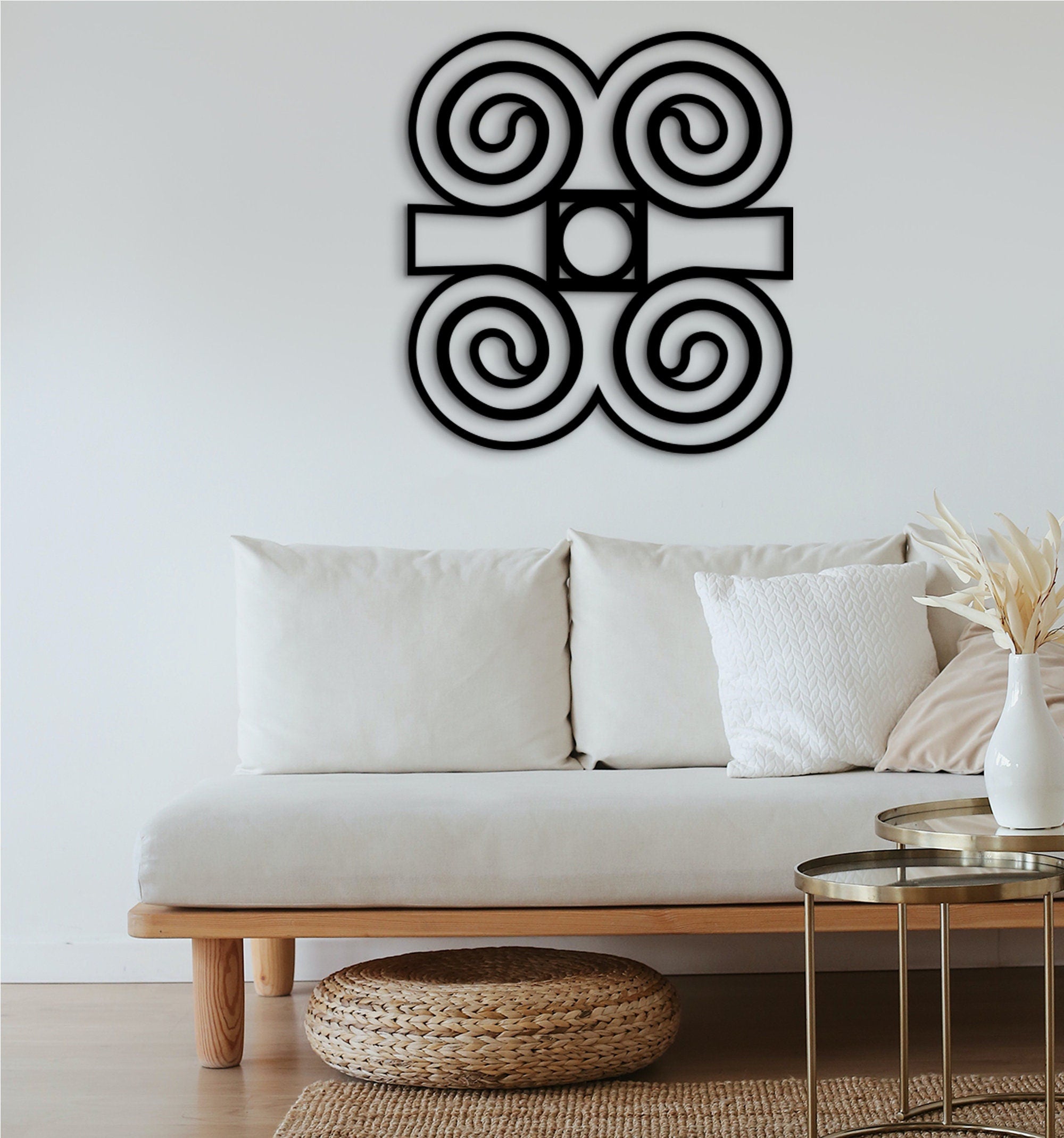 Dwennimmen Symbol: African Wood Wall Art Decor