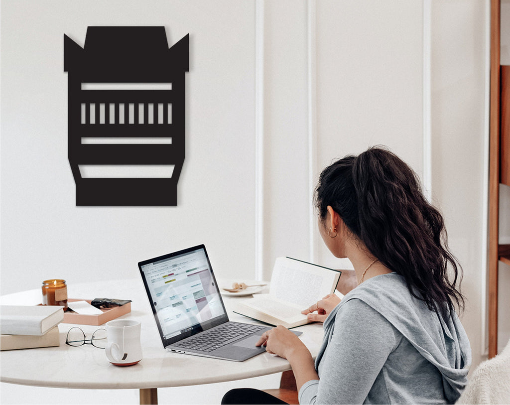 Wood Camera Lens Wall Art: 3D Shadow Effect, Photographer Decor