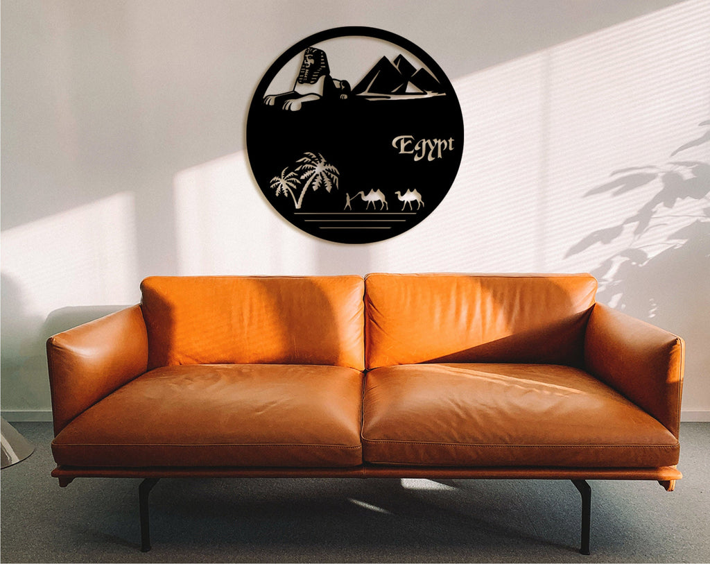 Egyptian Decor: Laser Cut Wood Wall Art, Geometric Egypt