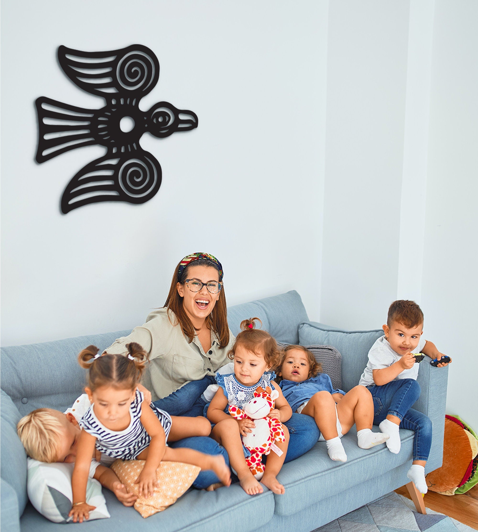 Tribal Shaman Bird Wall Art: Ethnic Native Decor
