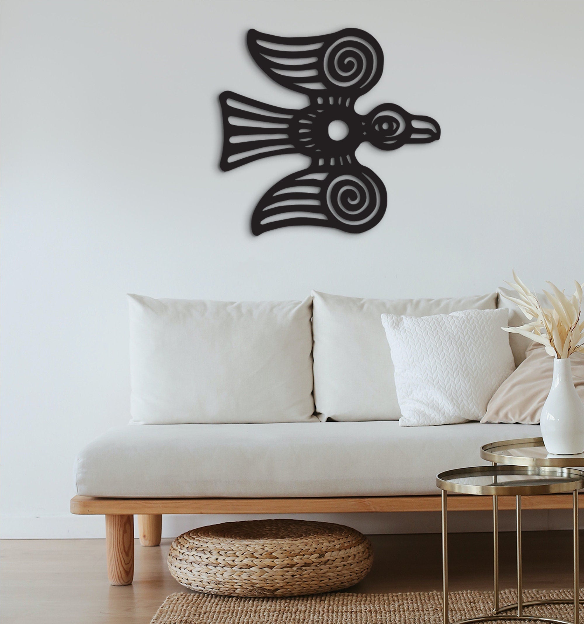 Tribal Shaman Bird Wall Art: Ethnic Native Decor
