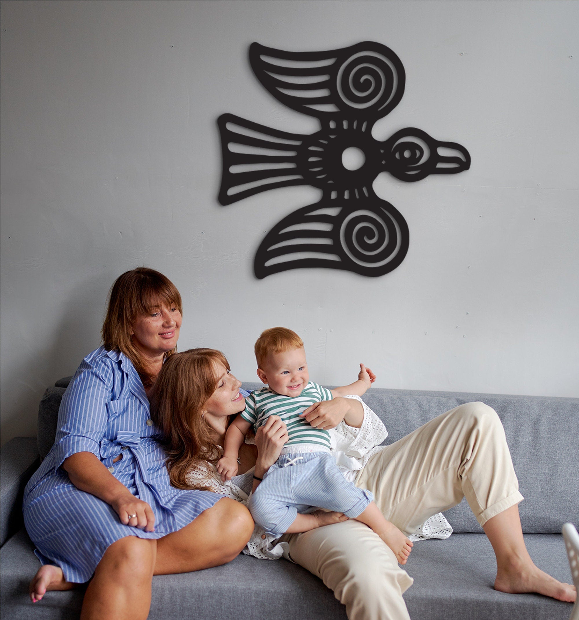 Tribal Shaman Bird Wall Art: Ethnic Native Decor