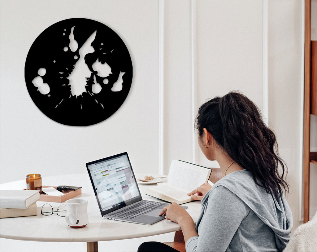 Geometric Planets Wood Wall Decor: Space Orbit Hanging