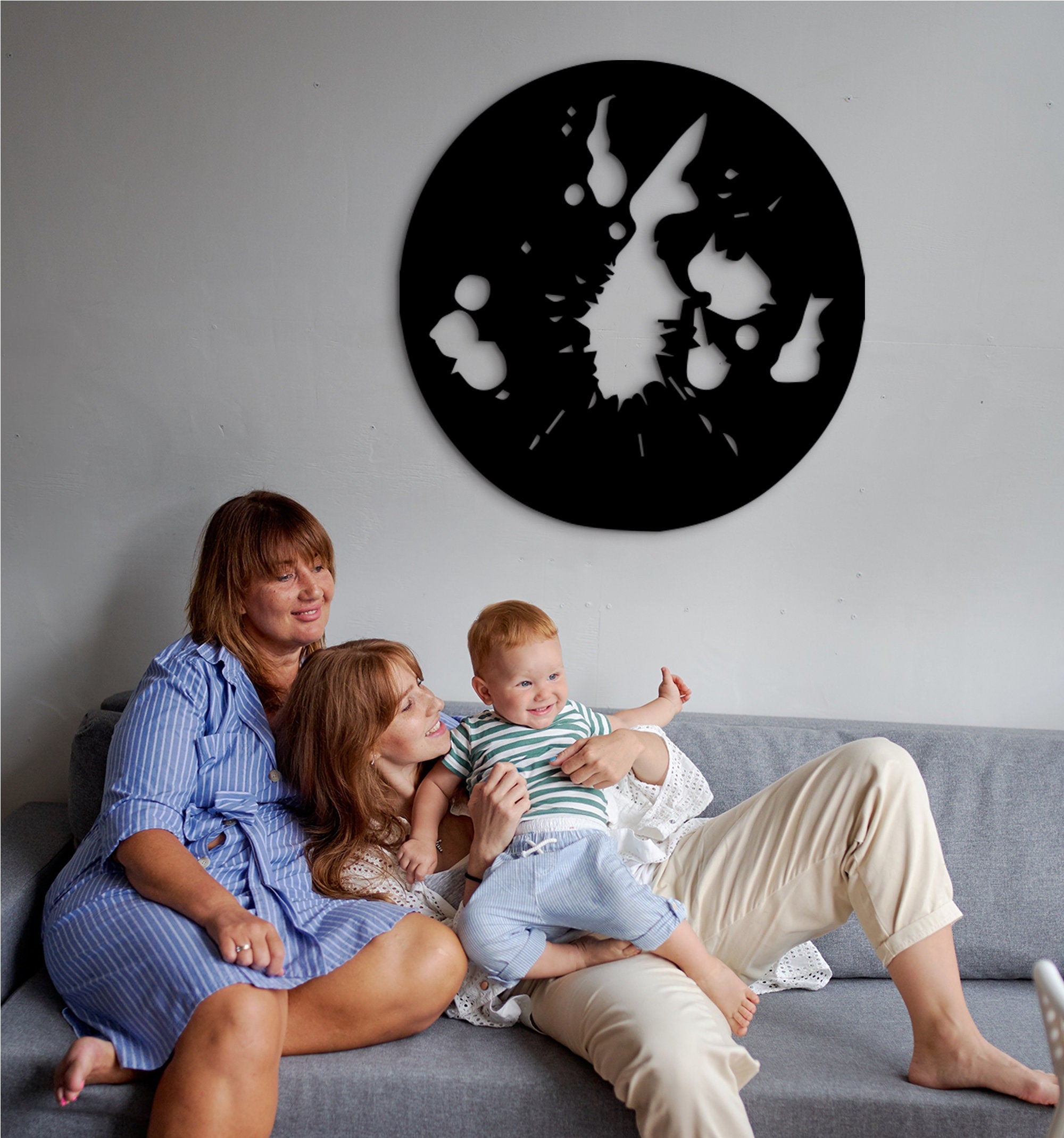 Geometric Planets Wood Wall Decor: Space Orbit Hanging