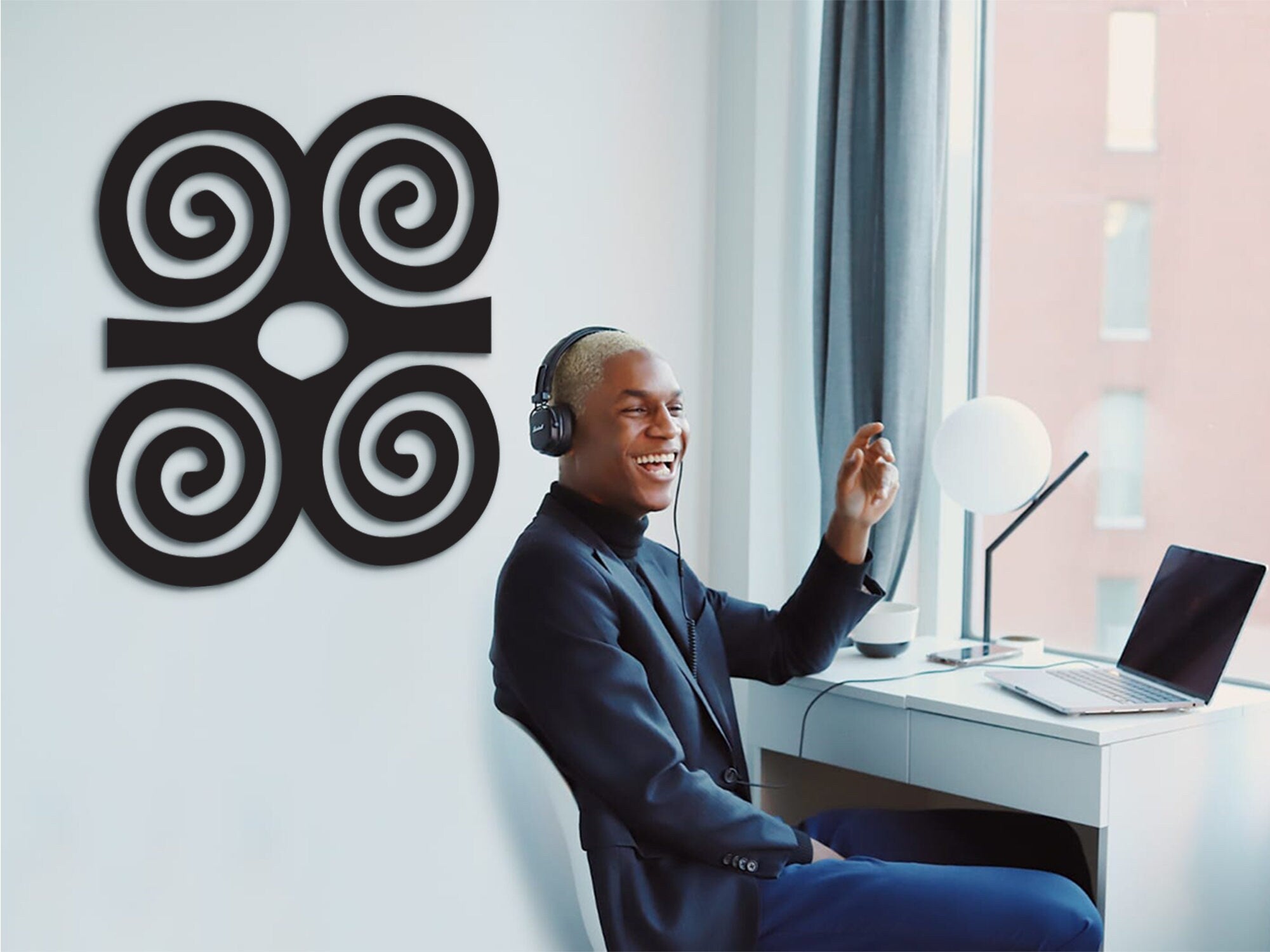 Dwennimmen Symbol Wood Wall Art: African Tribal Decor
