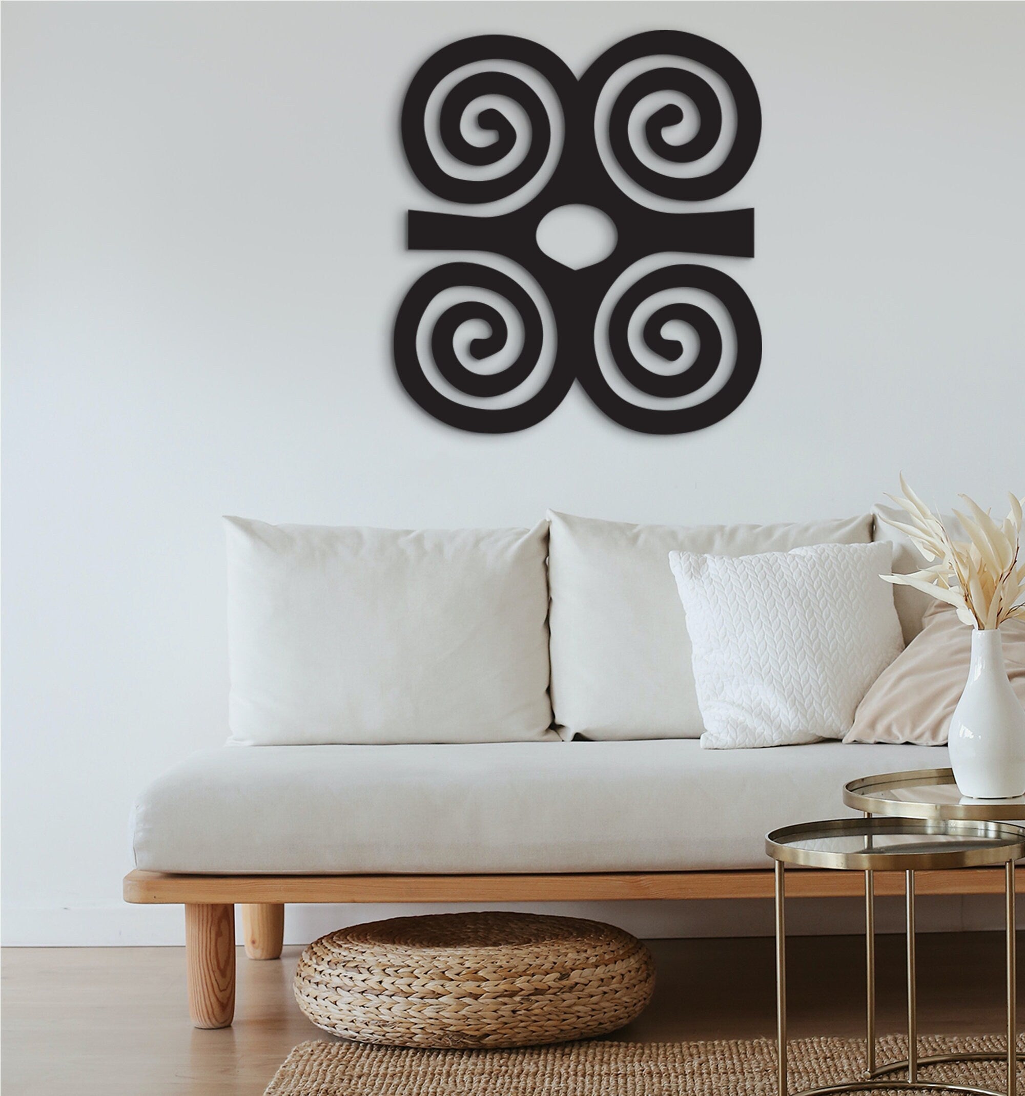 Dwennimmen Symbol Wood Wall Art: African Tribal Decor