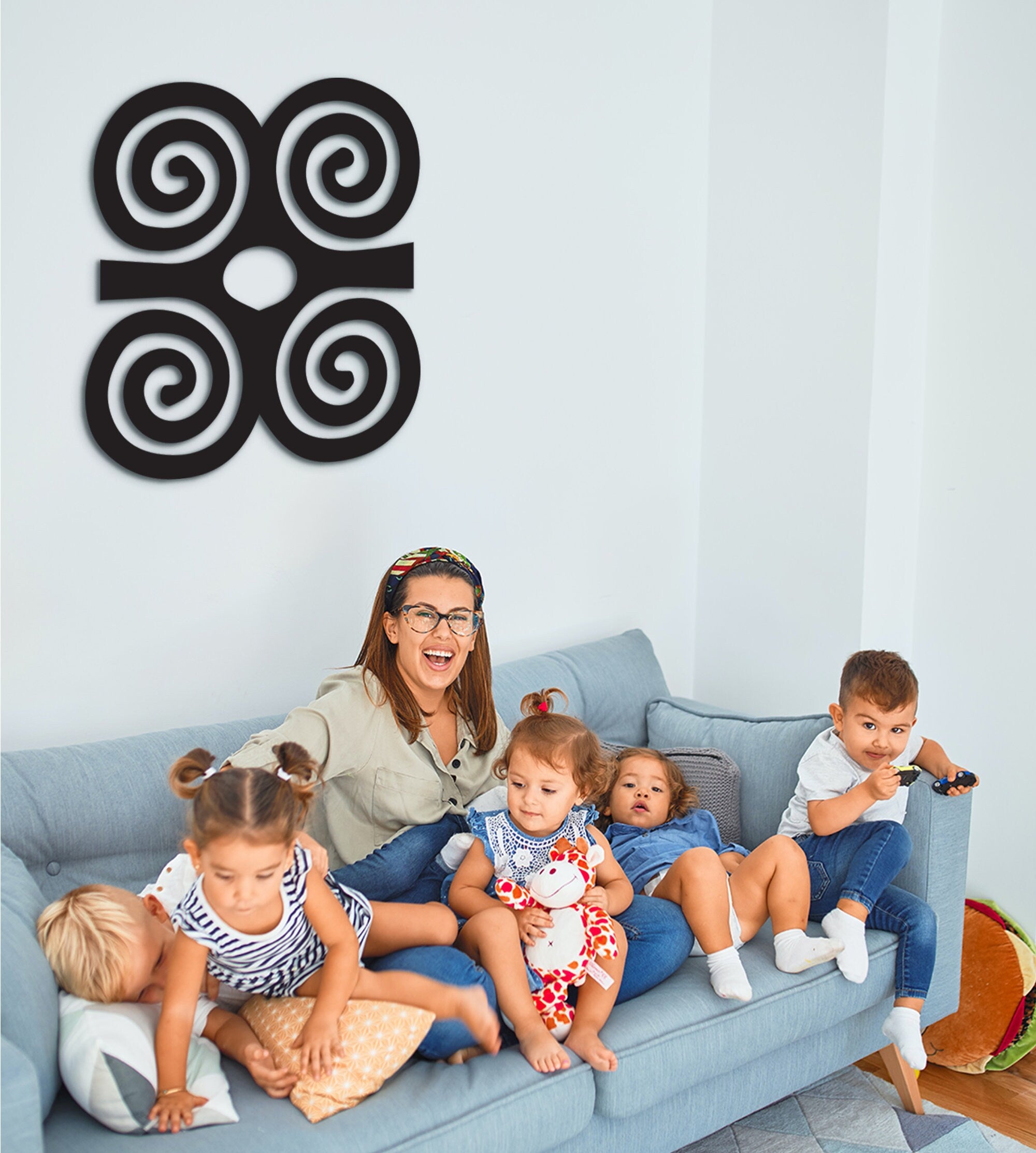 Dwennimmen Symbol Wood Wall Art: African Tribal Decor