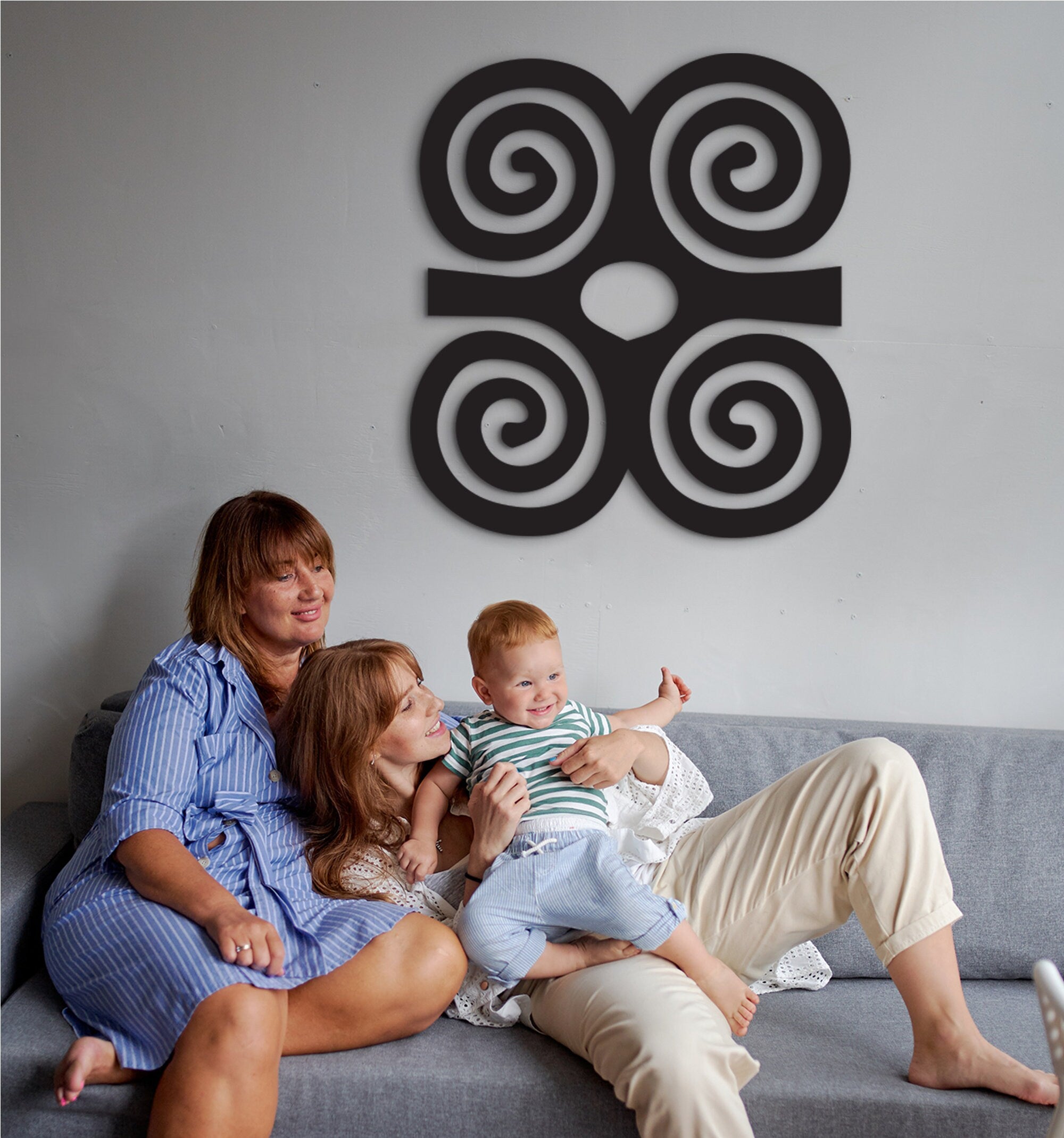 Dwennimmen Symbol Wood Wall Art: African Tribal Decor