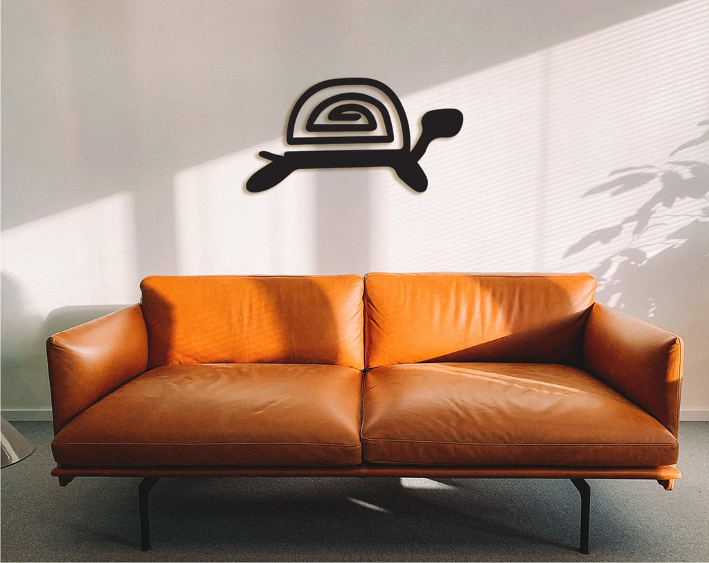 Geometric Turtle Wall Art: Wooden Maya Denkyem Adinkra Decor