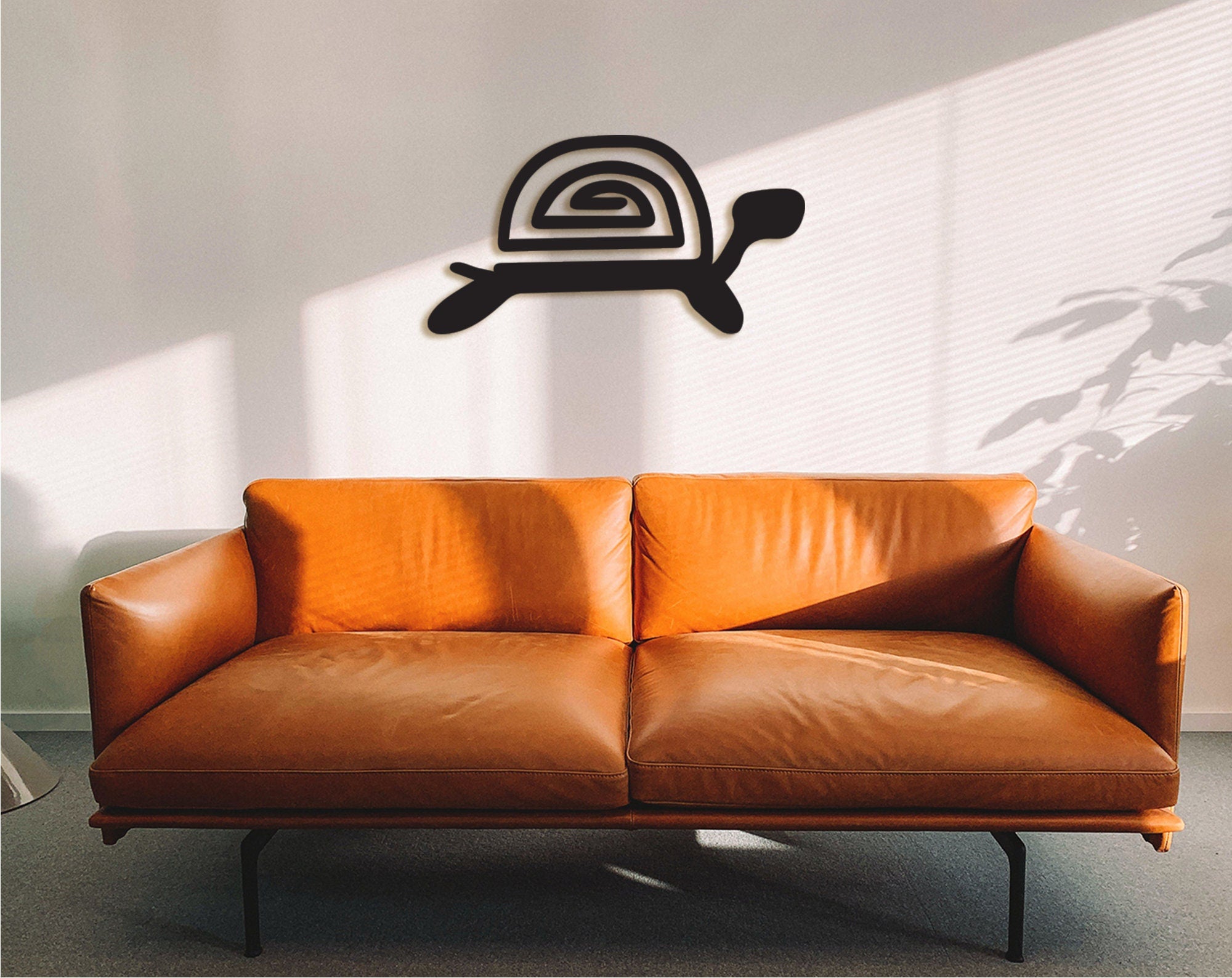 Geometric Turtle Wall Art: Wooden Maya Denkyem Adinkra Decor