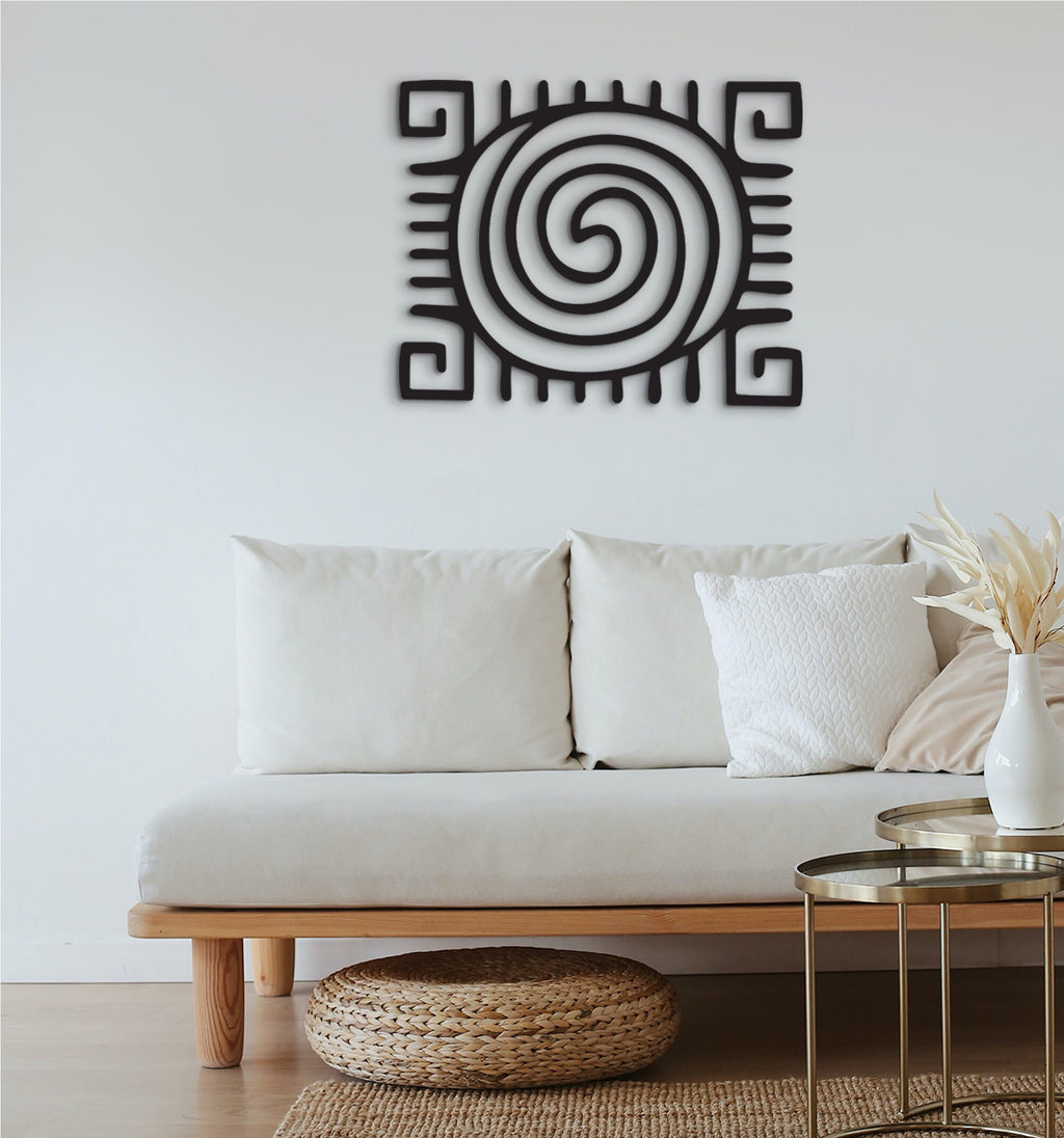 Dwennimmen Symbol: African Wood Wall Art, Office Decor