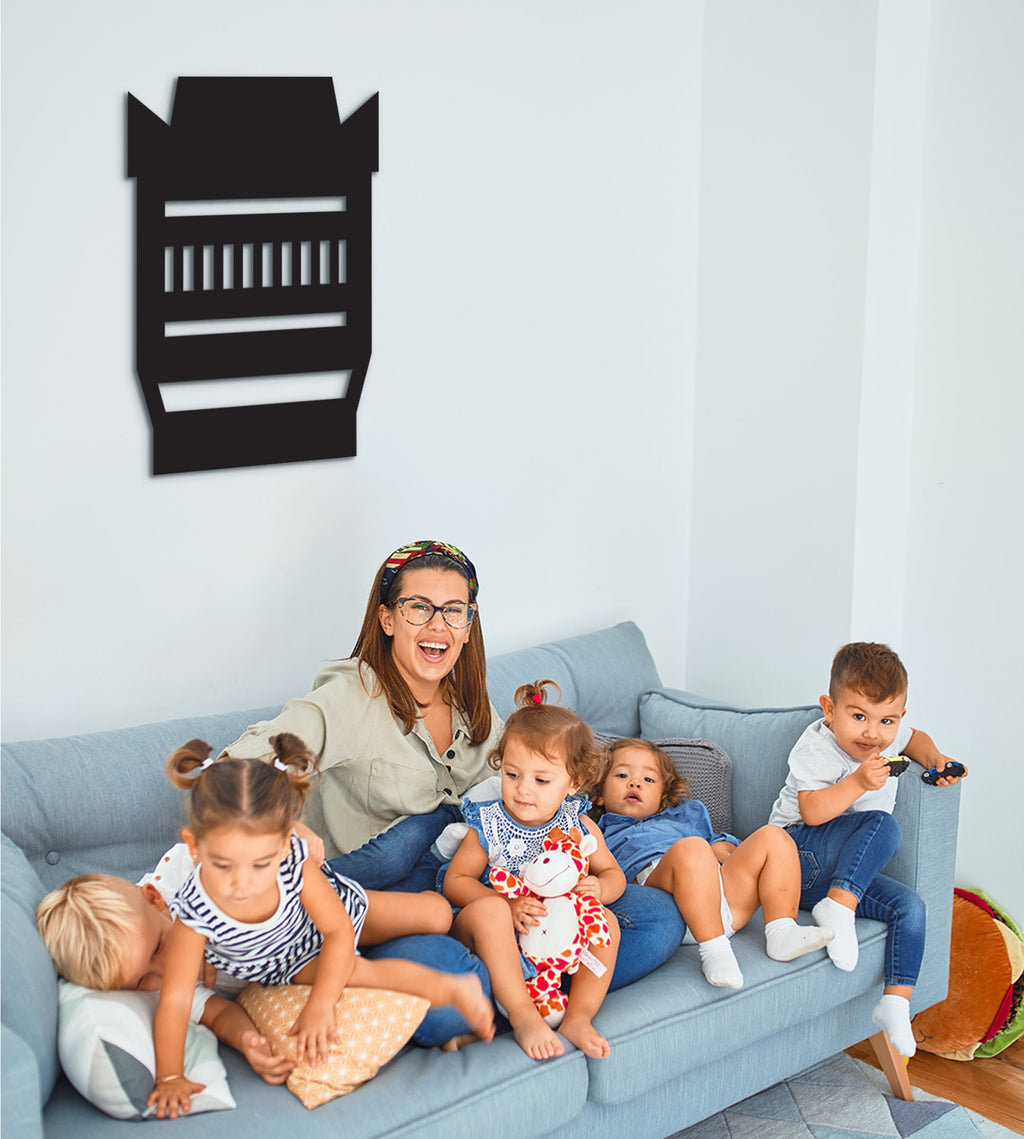 Wood Camera Lens Wall Art: 3D Shadow Effect, Photographer Decor