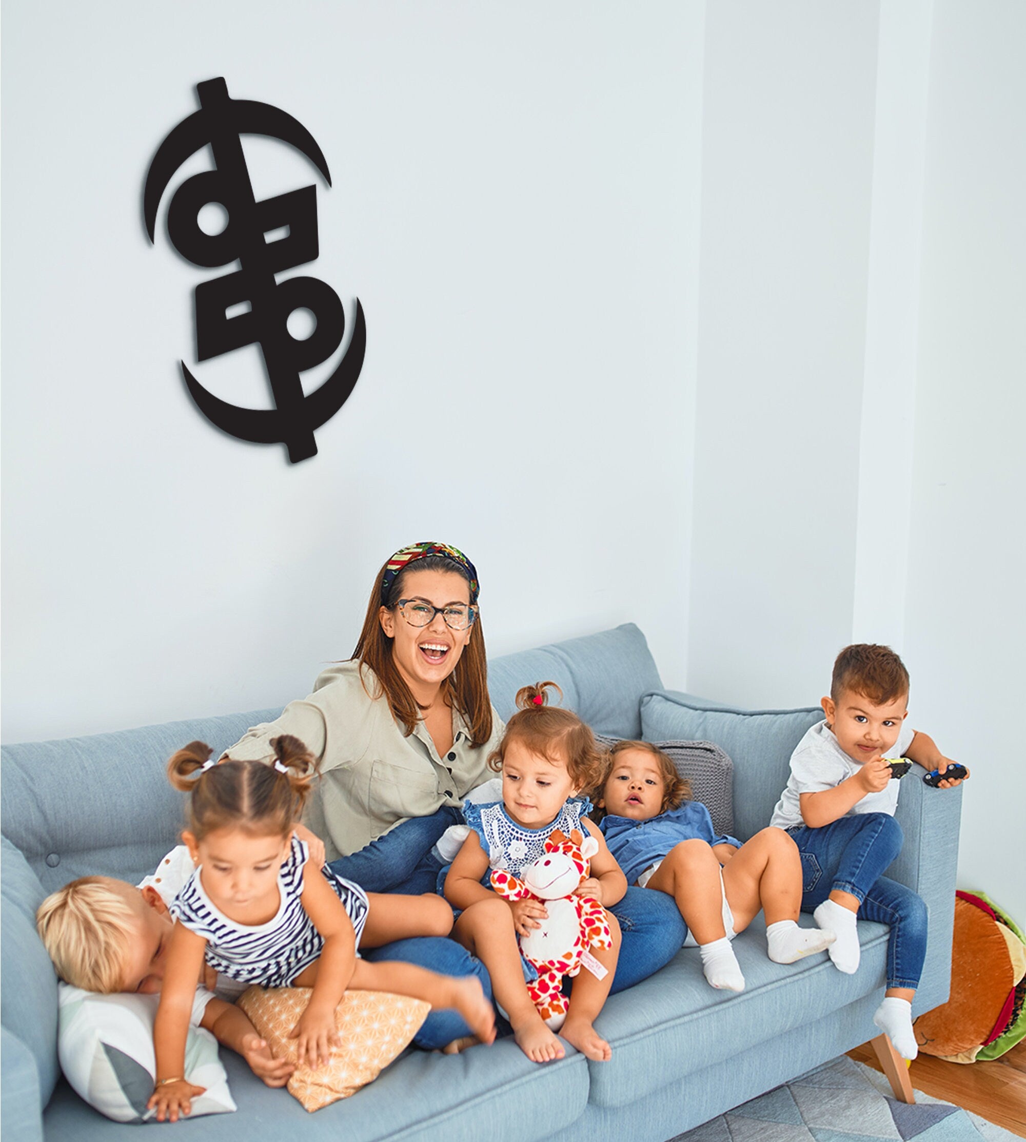 Okuafo Pa Adinkra Symbol: African Wood Wall Decor