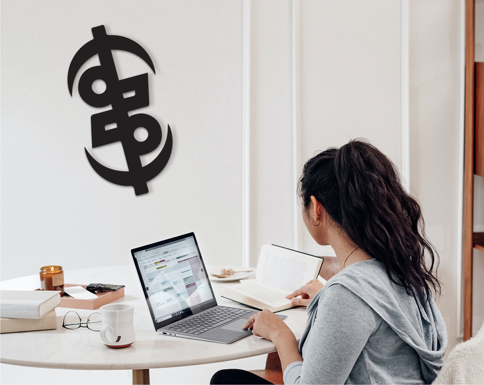Okuafo Pa Adinkra Symbol: African Wood Wall Decor