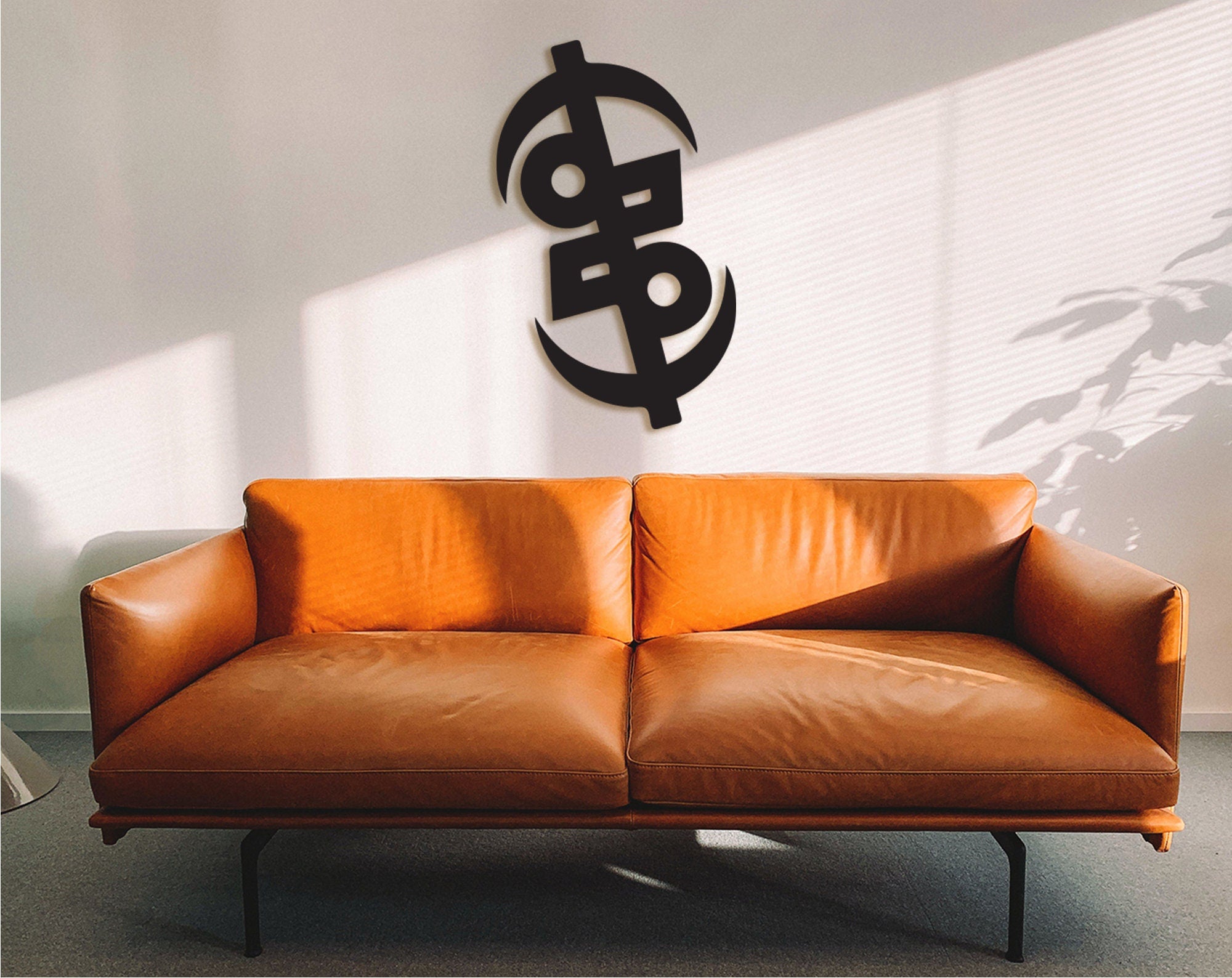 Okuafo Pa Adinkra Symbol: African Wood Wall Decor