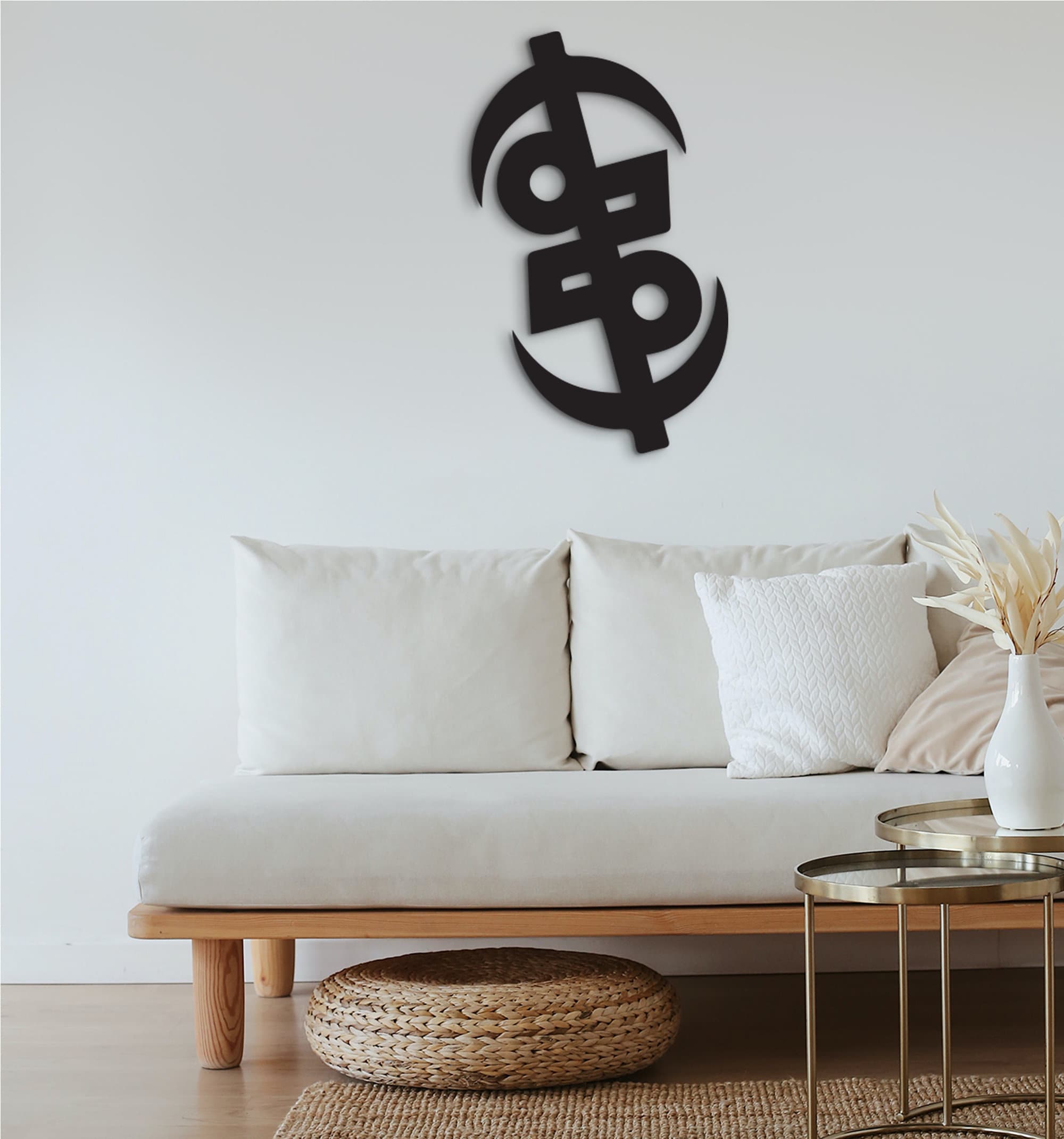 Okuafo Pa Adinkra Symbol: African Wood Wall Decor