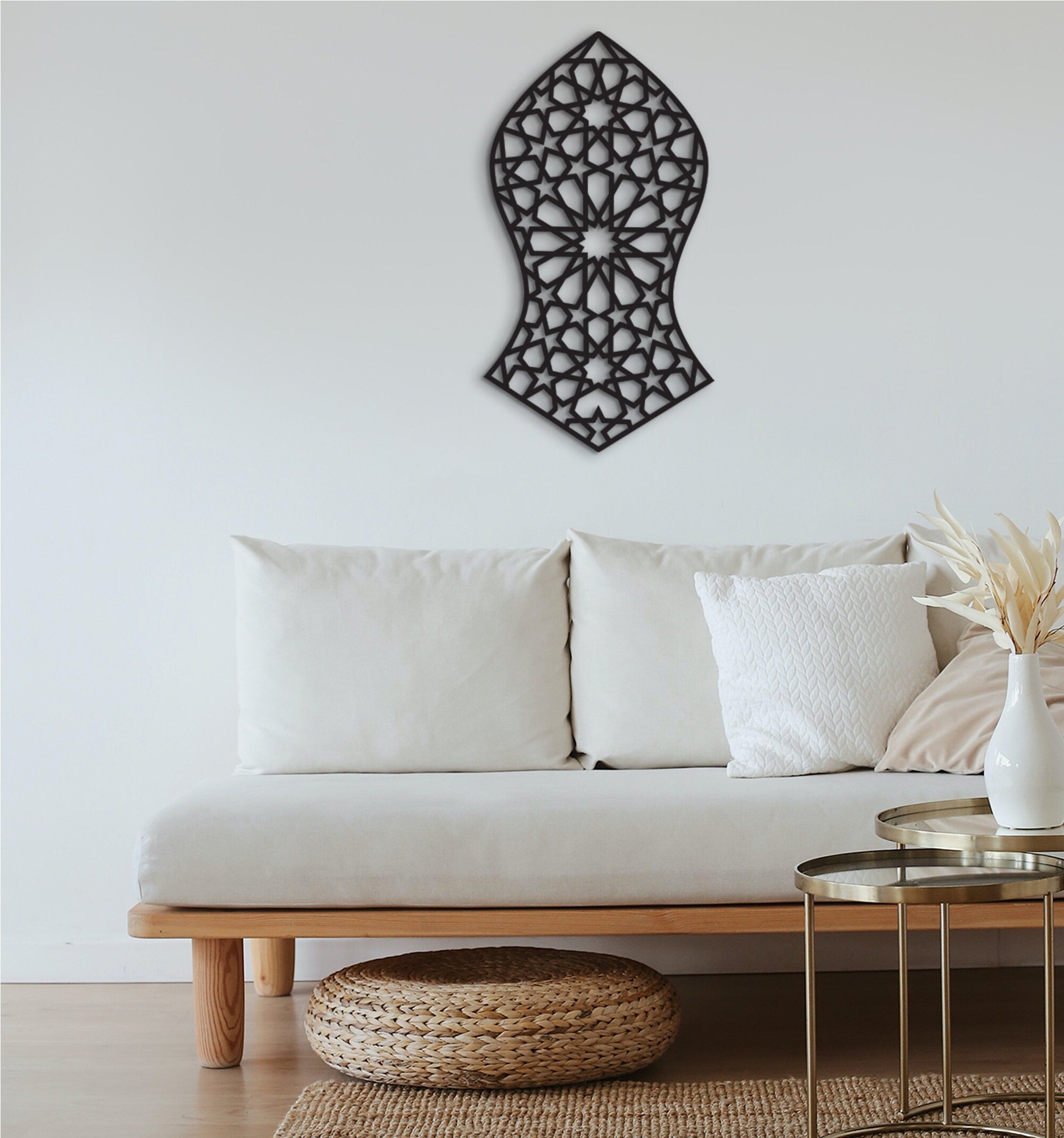 Nalain Sharif Islamic Wall Art: Geometric MDF Decor