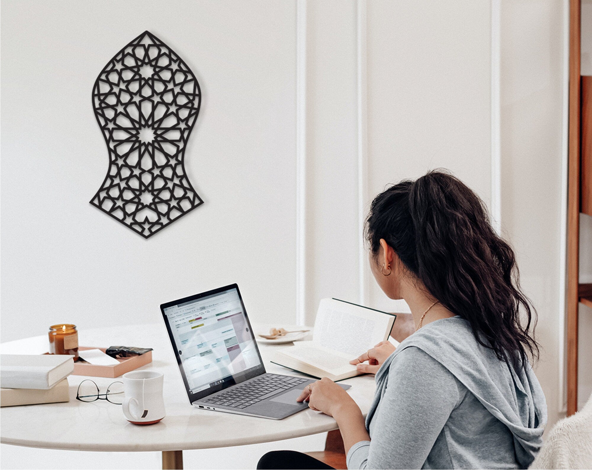 Nalain Sharif Islamic Wall Art: Geometric MDF Decor