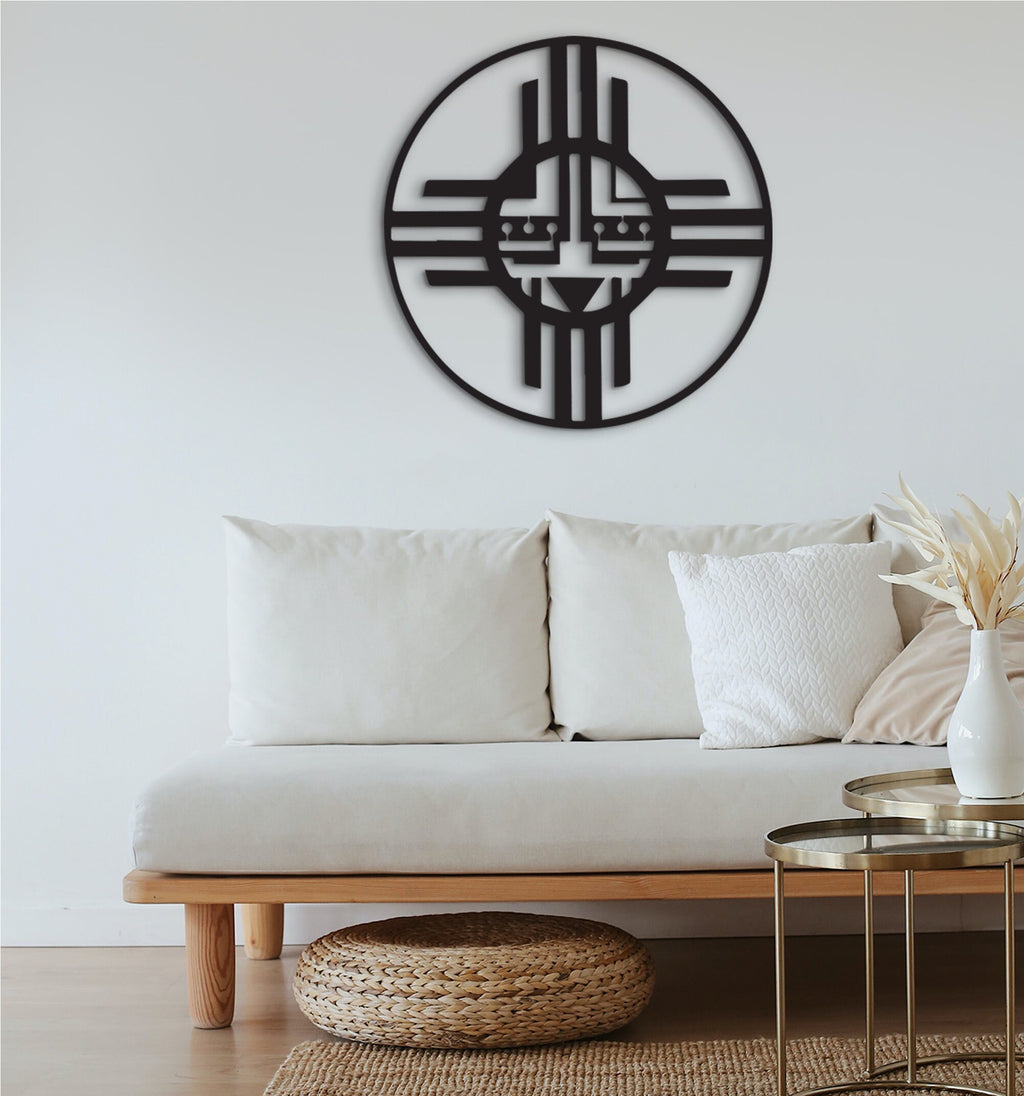 Kokopelli Wood Wall Art: Native Sun Decor, Living Room Gifts
