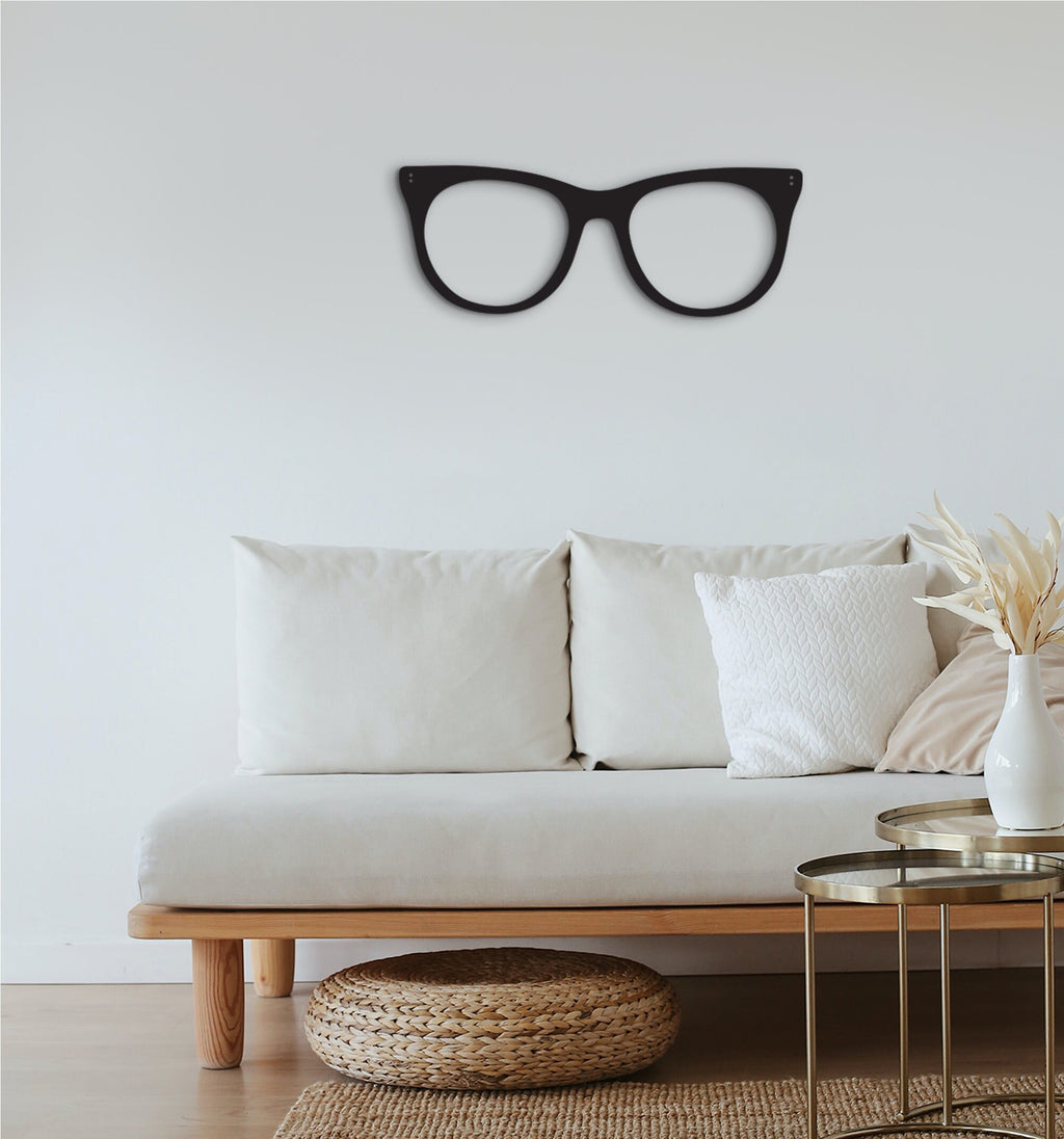 Glasses Wall Art: Wooden Eyeglasses Sign, Optometry Decor