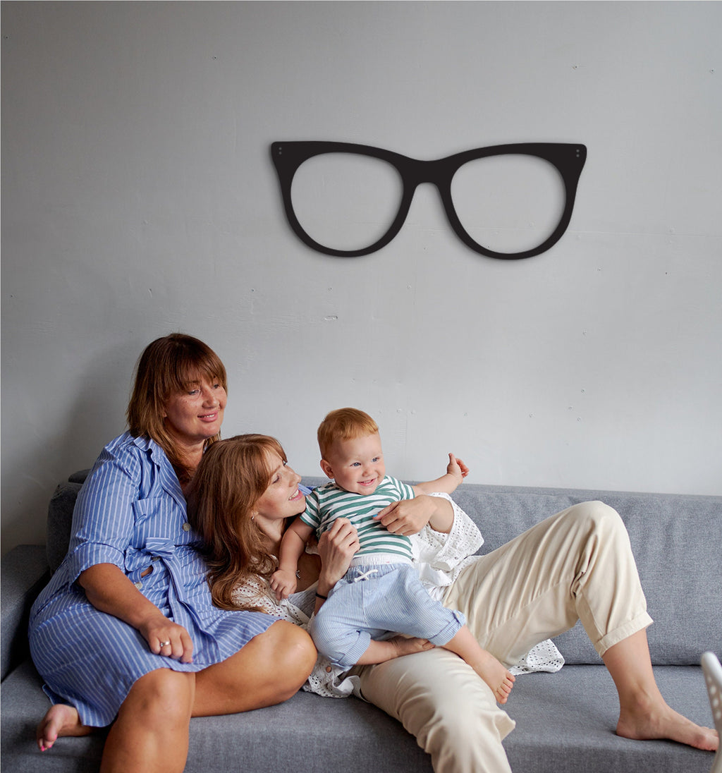 Glasses Wall Art: Wooden Eyeglasses Sign, Optometry Decor