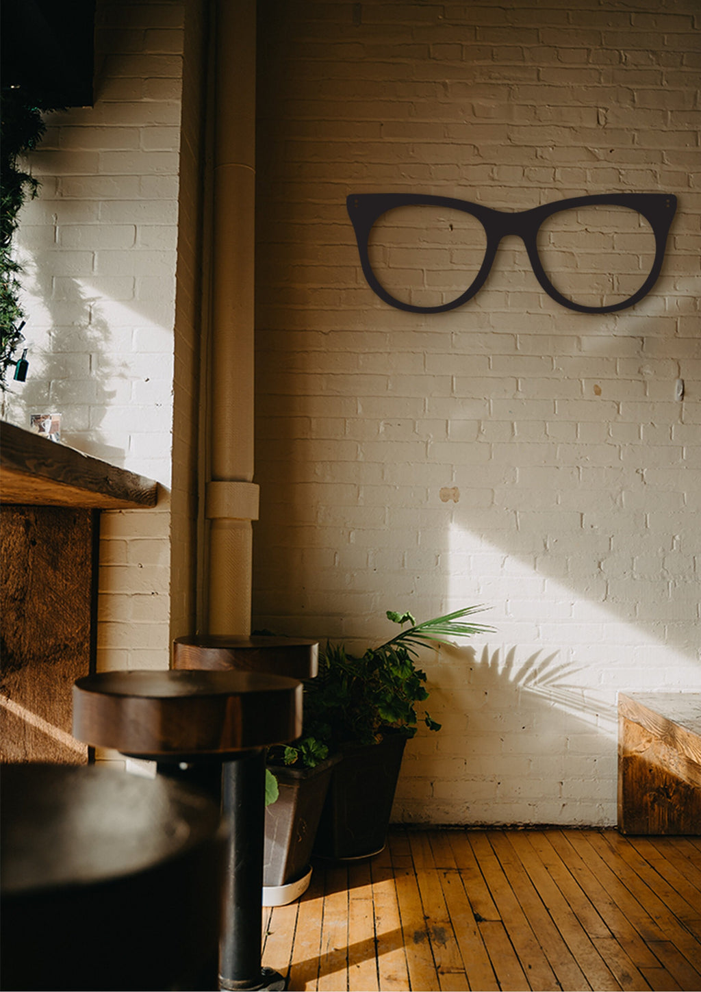 Glasses Wall Art: Wooden Eyeglasses Sign, Optometry Decor