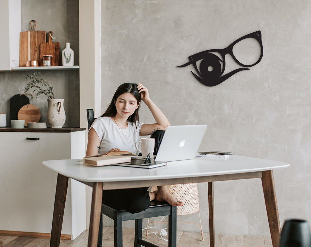 Eyeglasses Wall Decor: Wooden Eye Doctor Art, Optical Sign