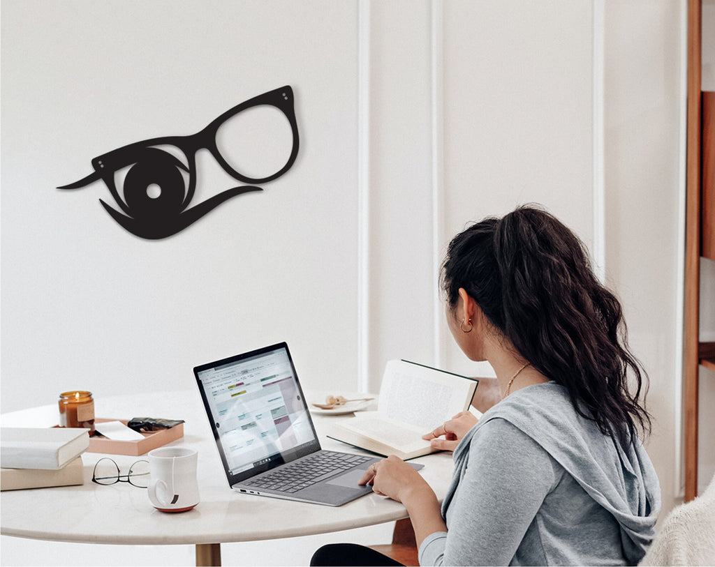 Eyeglasses Wall Decor: Wooden Eye Doctor Art, Optical Sign