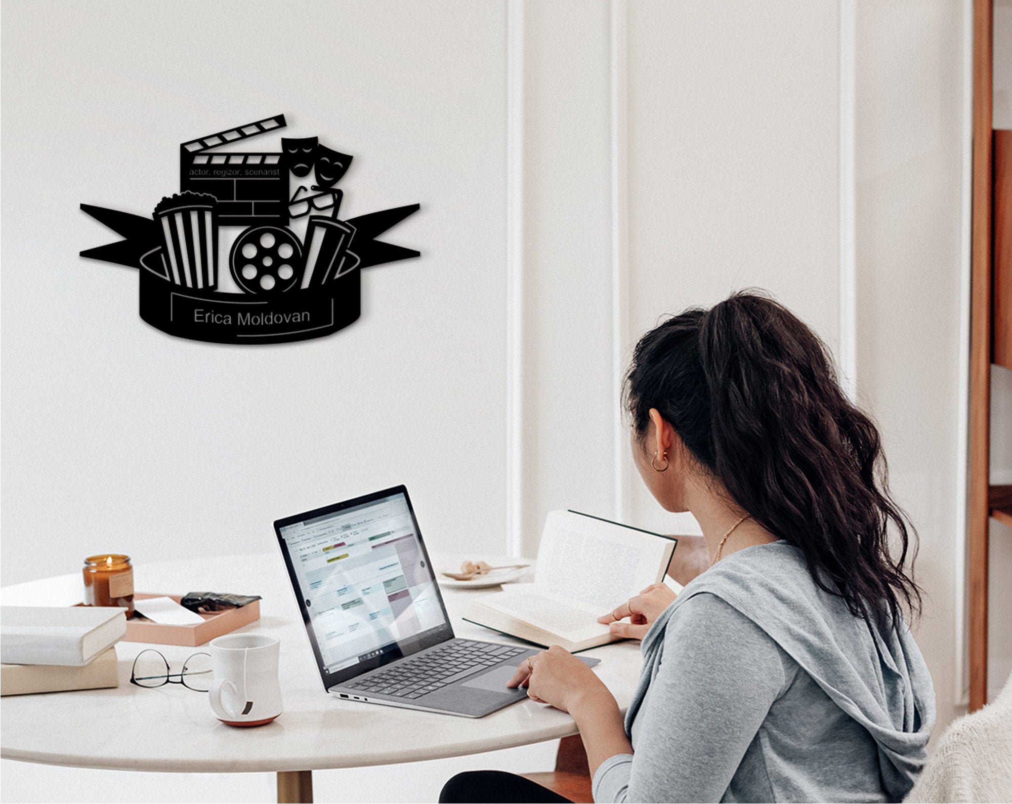 Theatre Wall Decor: Geometric Art for Film Enthusiasts