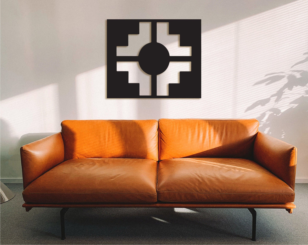 Chakana Inka Symbol Wood Wall Art: Tribal Decor