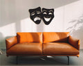Comedy Tragedy Masks: Wooden Theater Wall Art