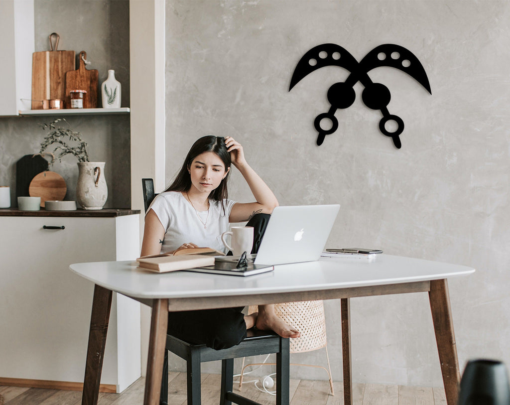 AKOFENA Wood Wall Decor: Adinkra African Symbol