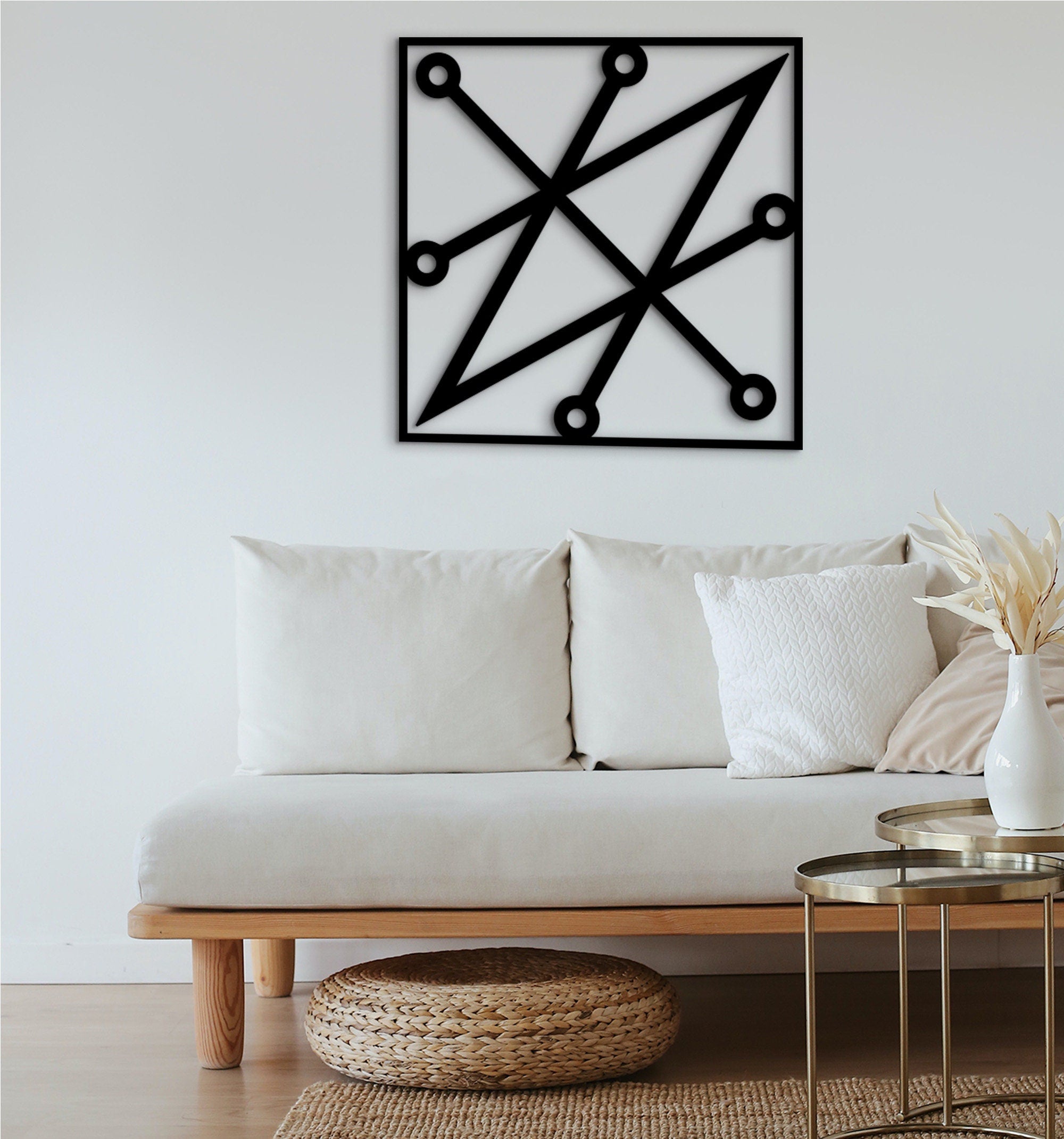 Sigil of Azazel Wood Wall Decor: Satanic Occult Symbol