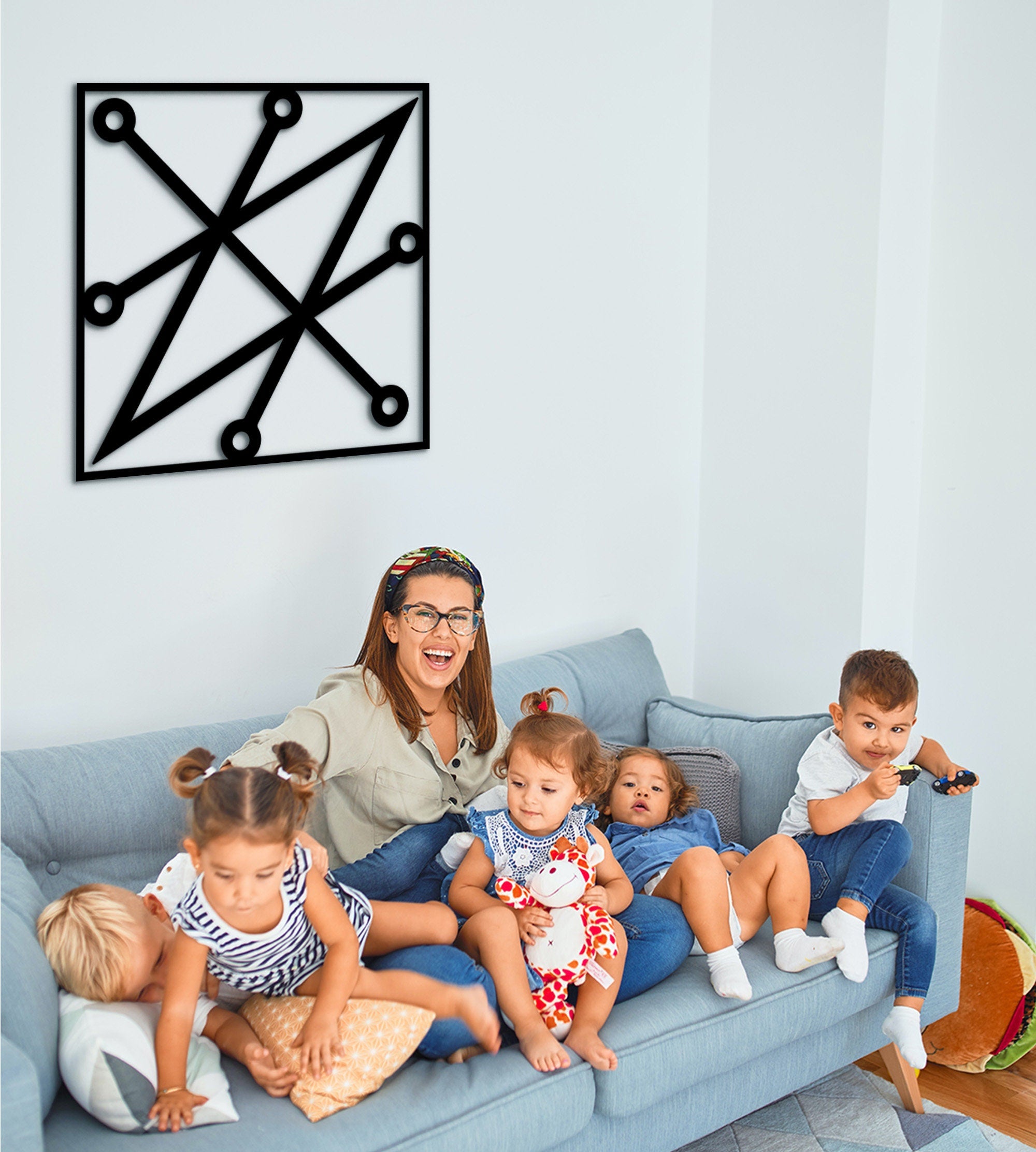Sigil of Azazel Wood Wall Decor: Satanic Occult Symbol