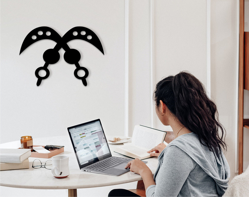 AKOFENA Wood Wall Decor: Adinkra African Symbol
