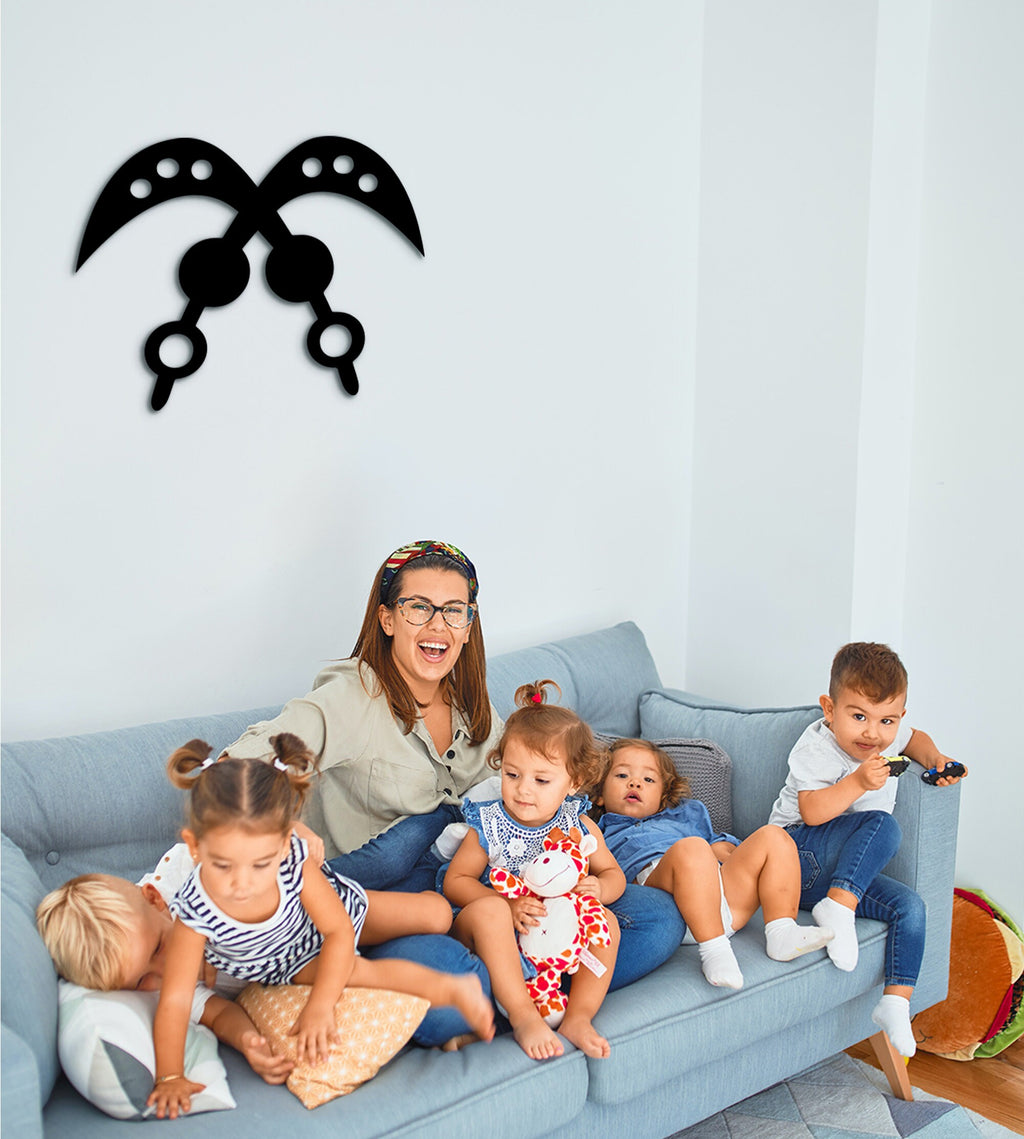 AKOFENA Wood Wall Decor: Adinkra African Symbol
