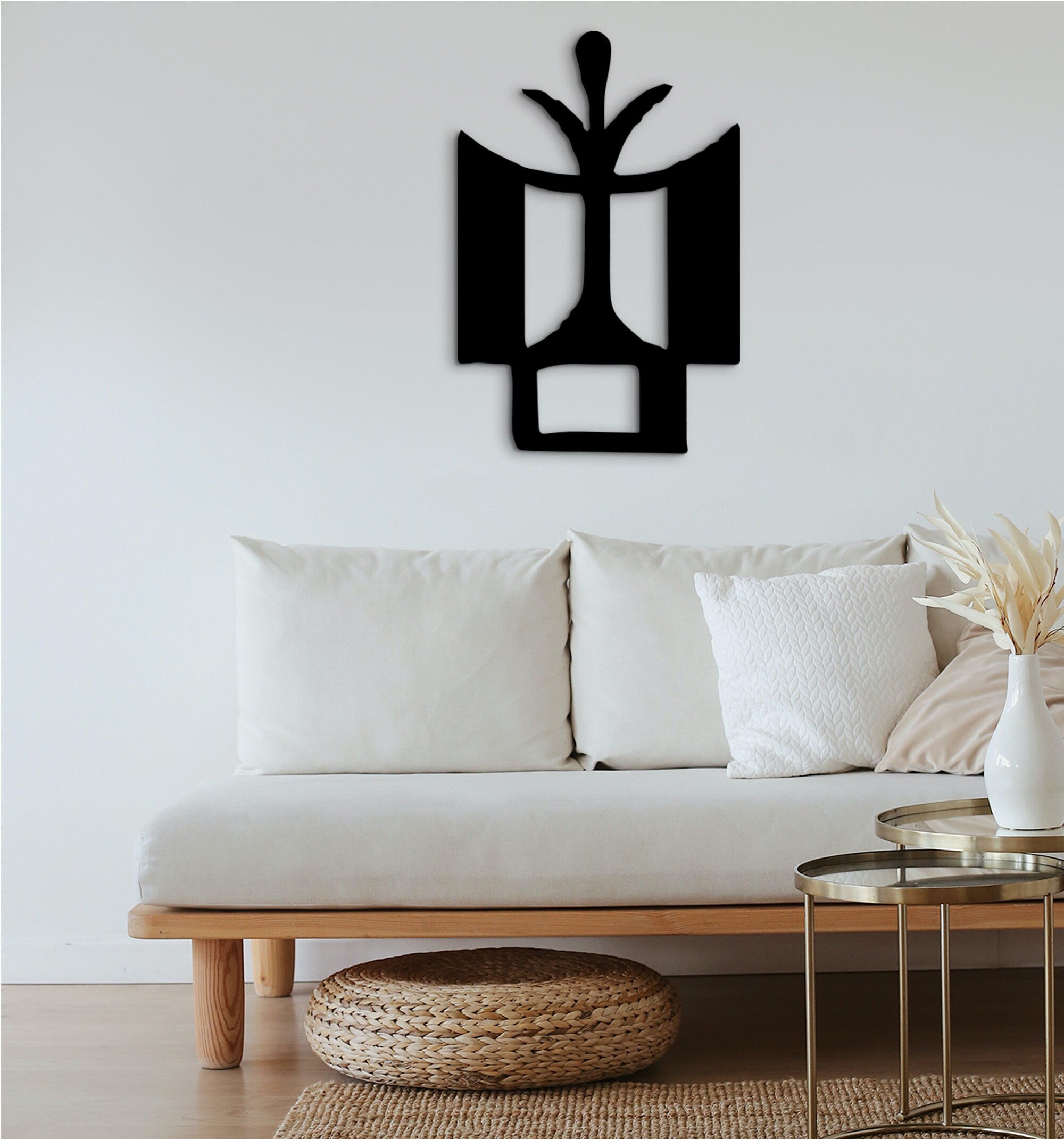 Gye w'ani Symbol: Adinkra African Wood Wall Art