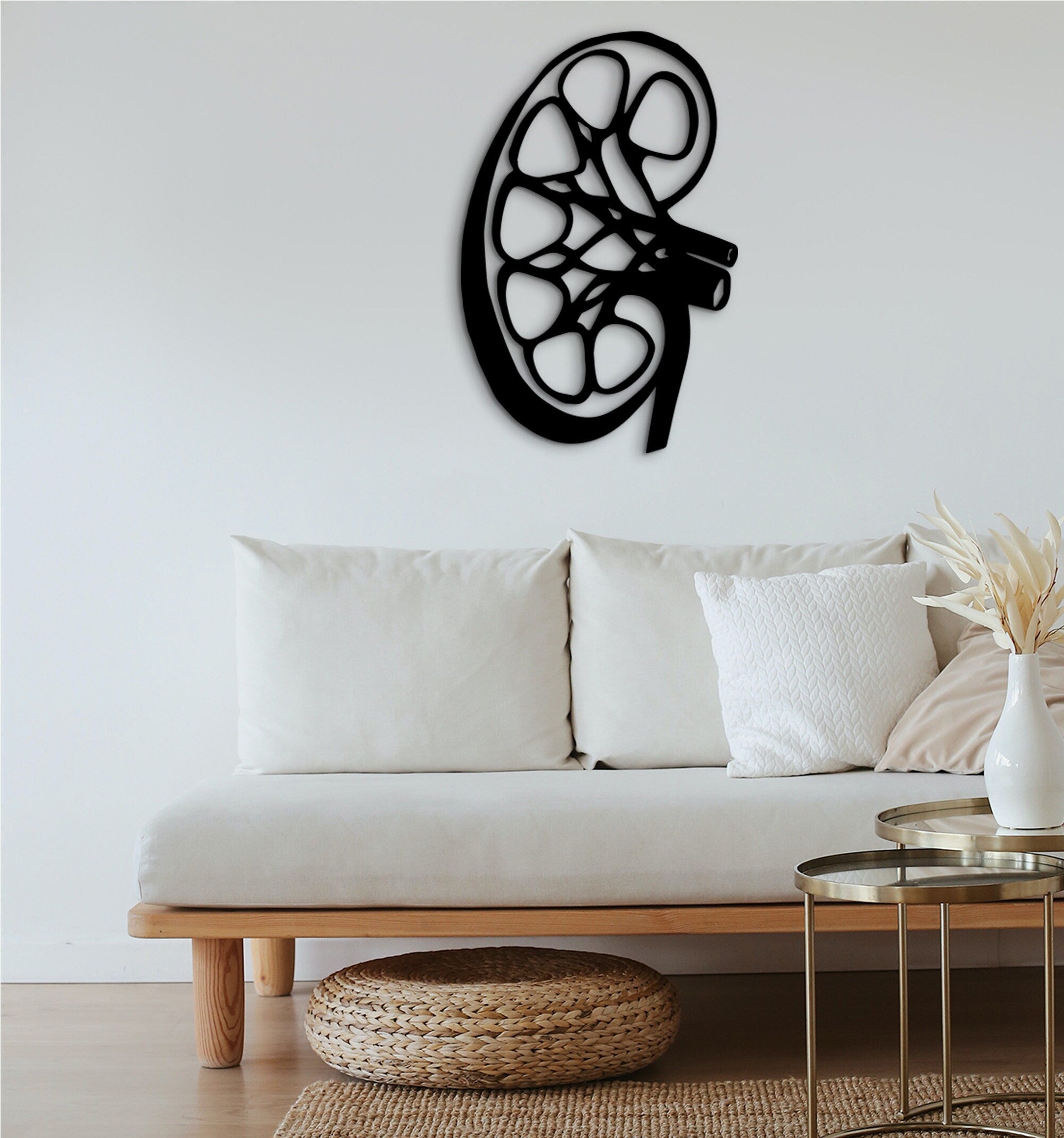Wood Anatomical Kidney Art: Renal Nephrology Decor